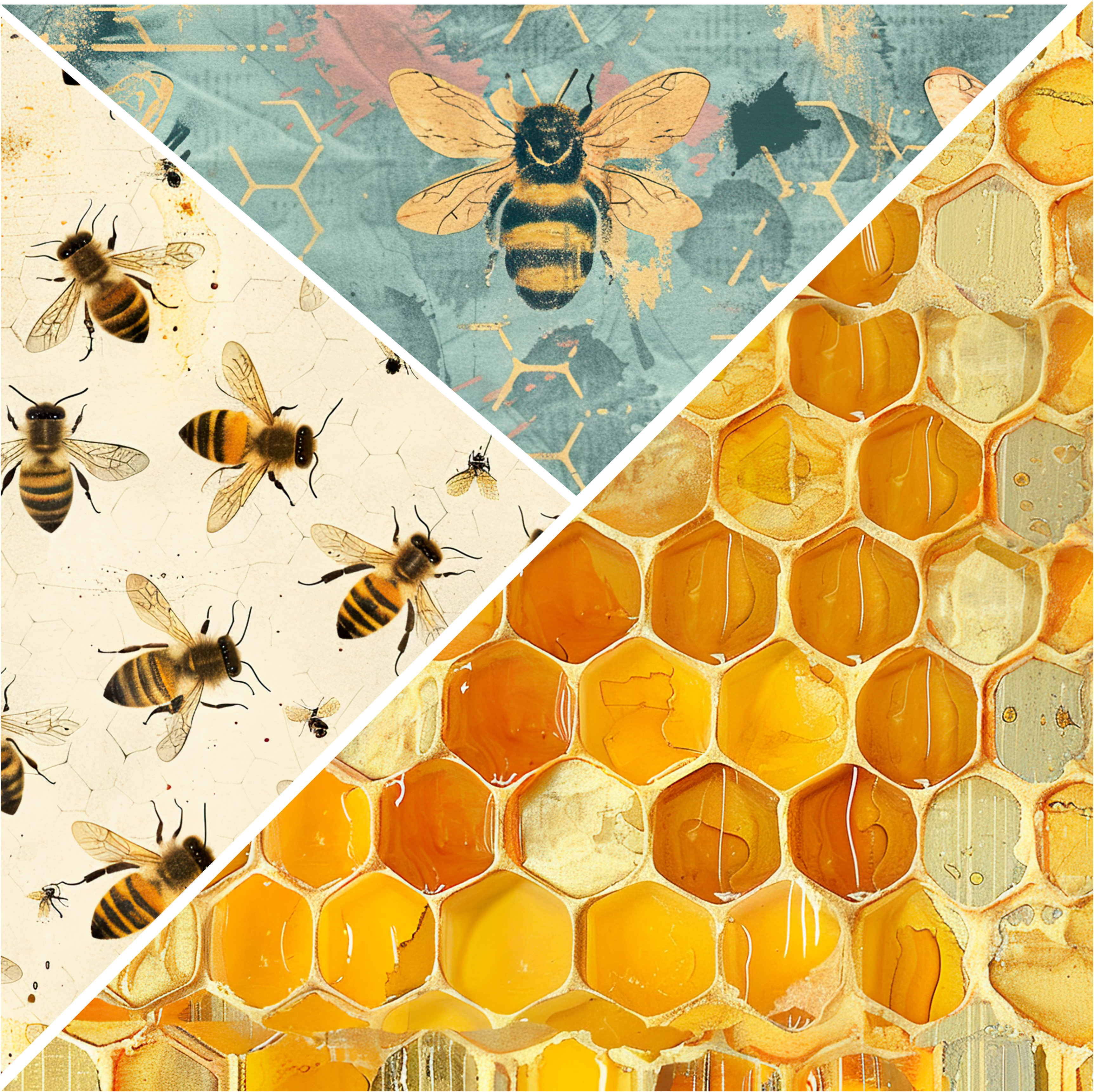 SPRING BEES MIXED MEDIA 2