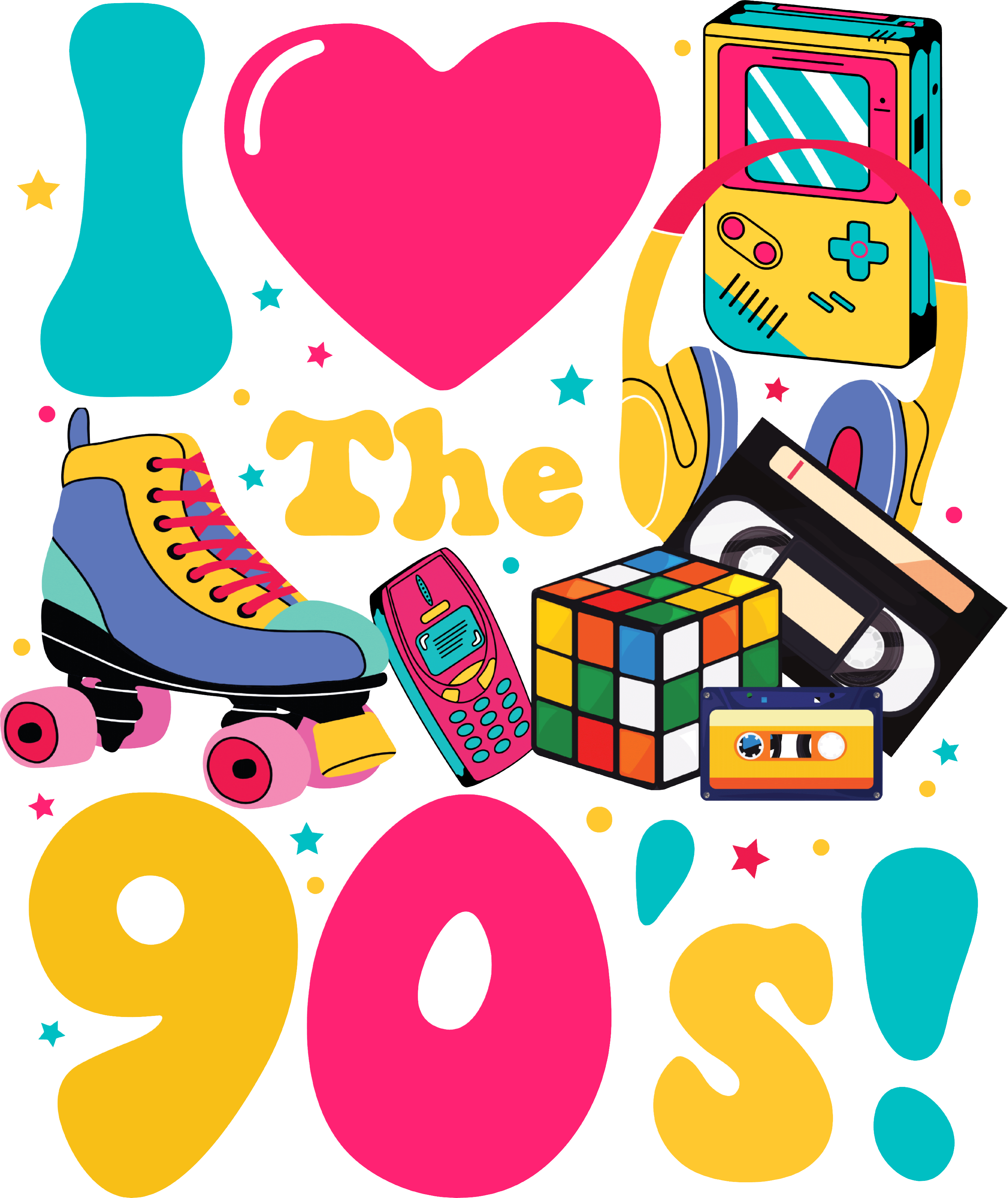 I Love the 90's Decal 2