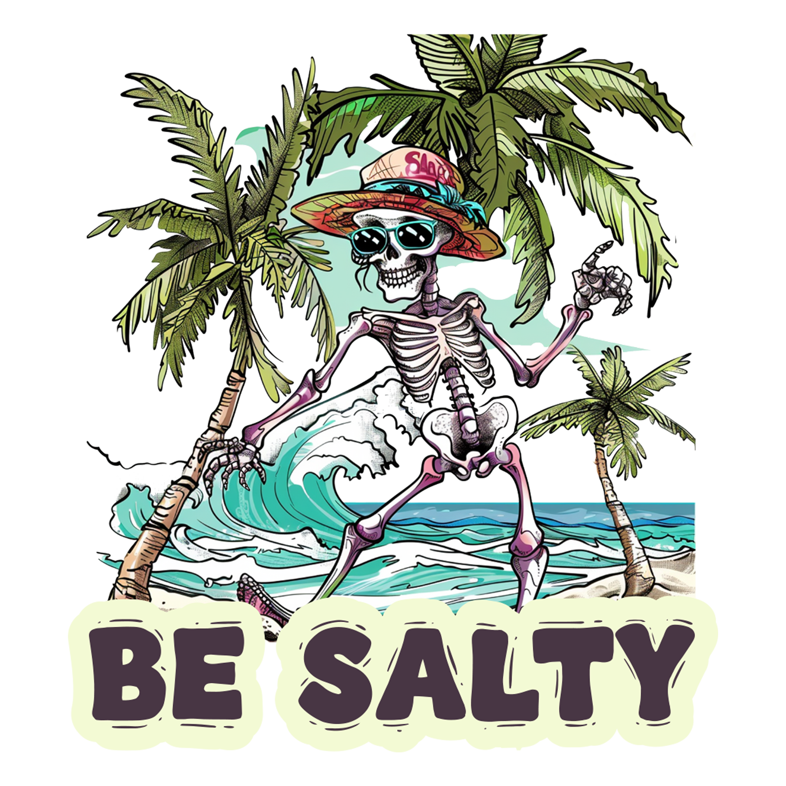 Be Salty Skeleton Decal