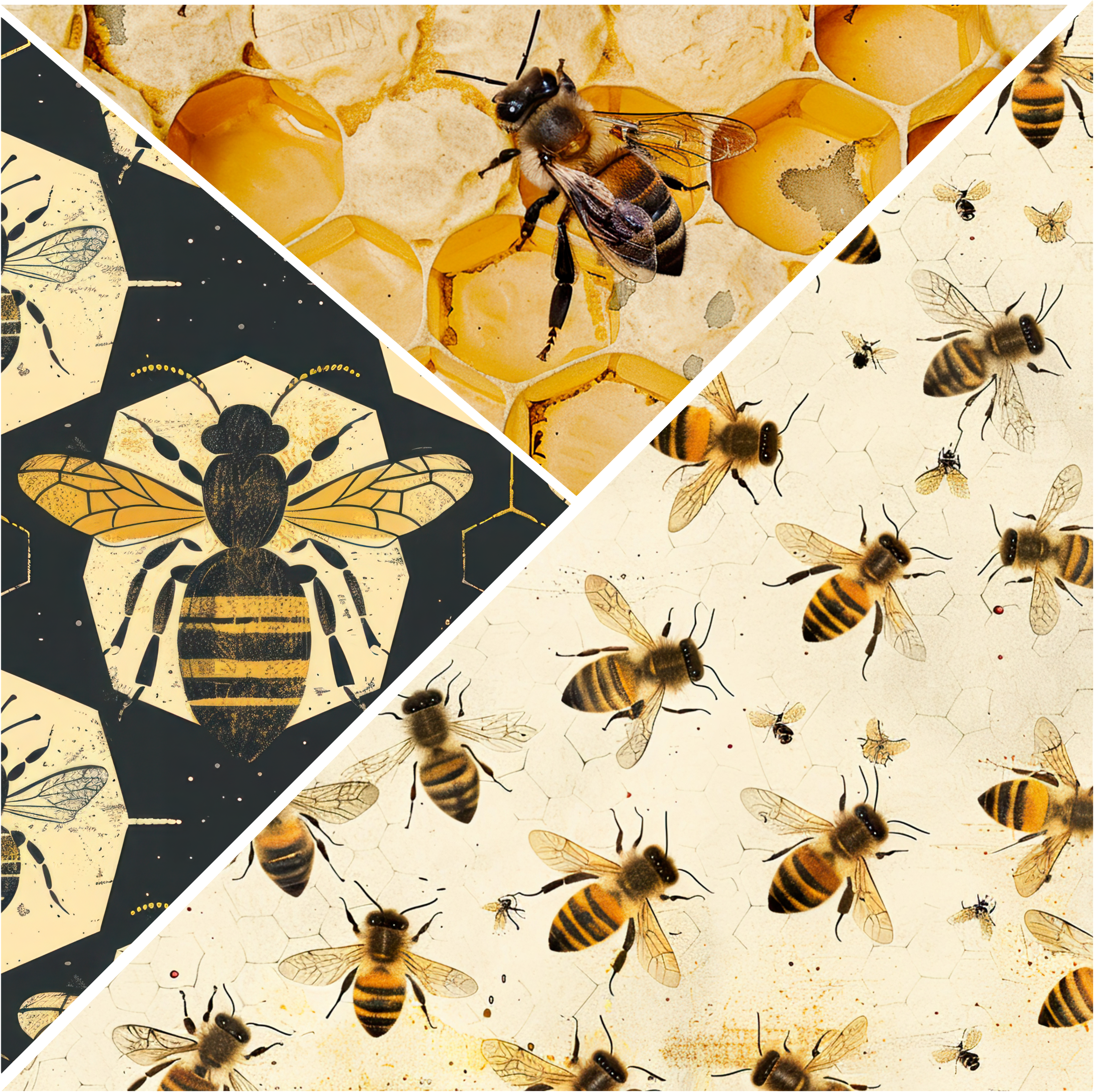 SPRING BEES MIXED MEDIA 4