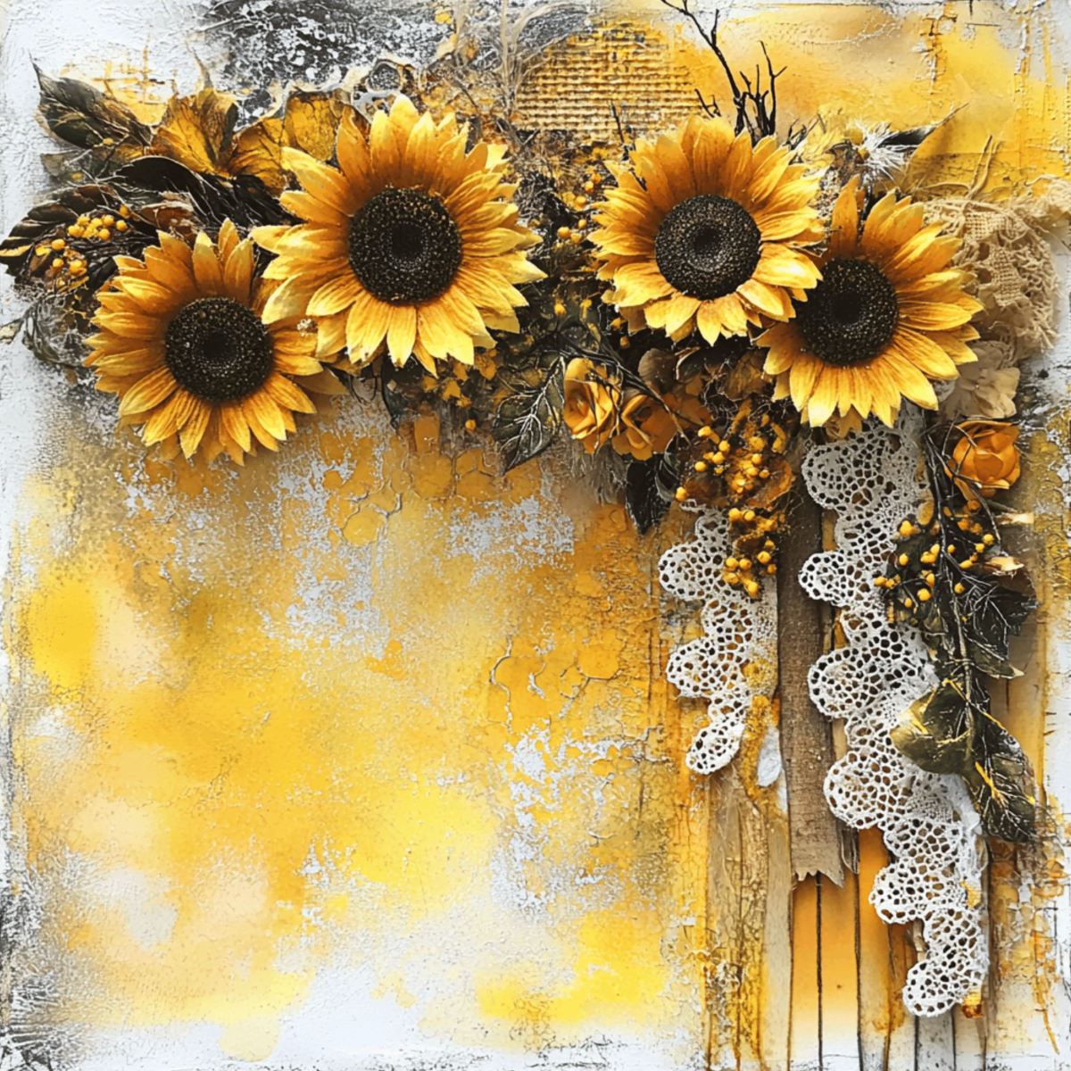 JenniferAnn's Rustic Sunflower Collection Vinyl 1