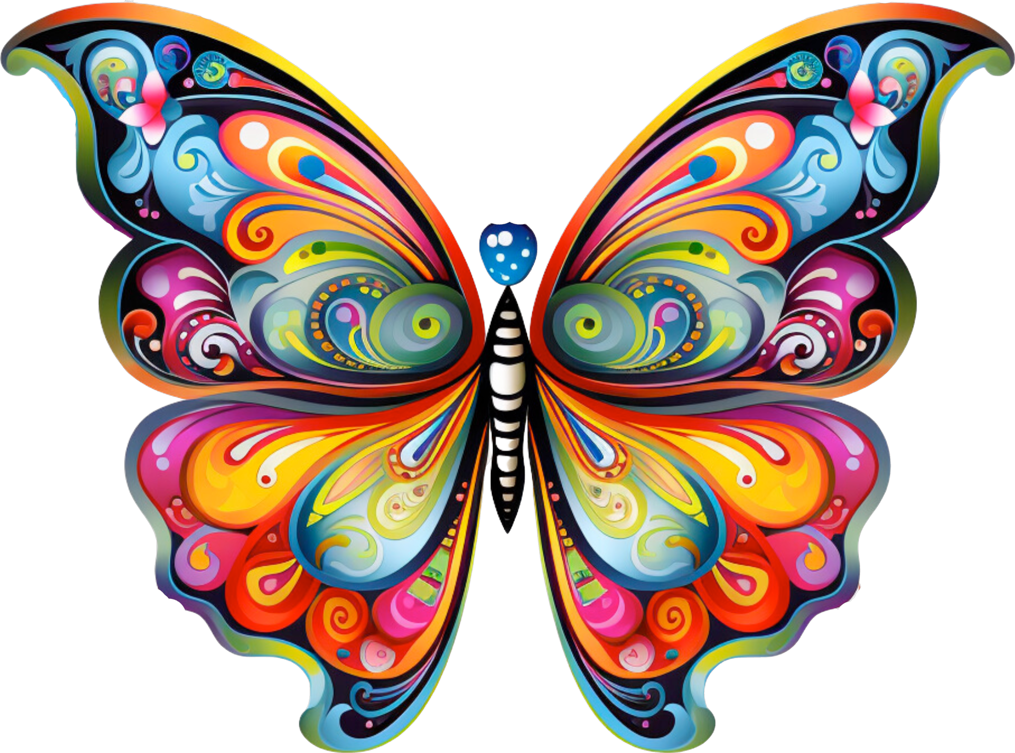 Color Burst Butterfly