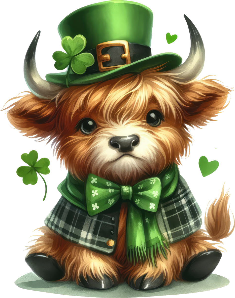 St. Patrick's Day Collection- VINYL Cow Decal 3