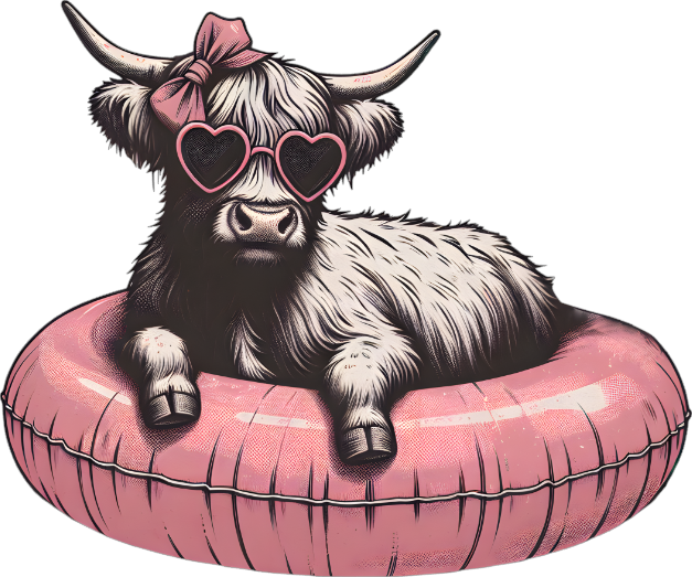 Cow Flamingo Decal 1