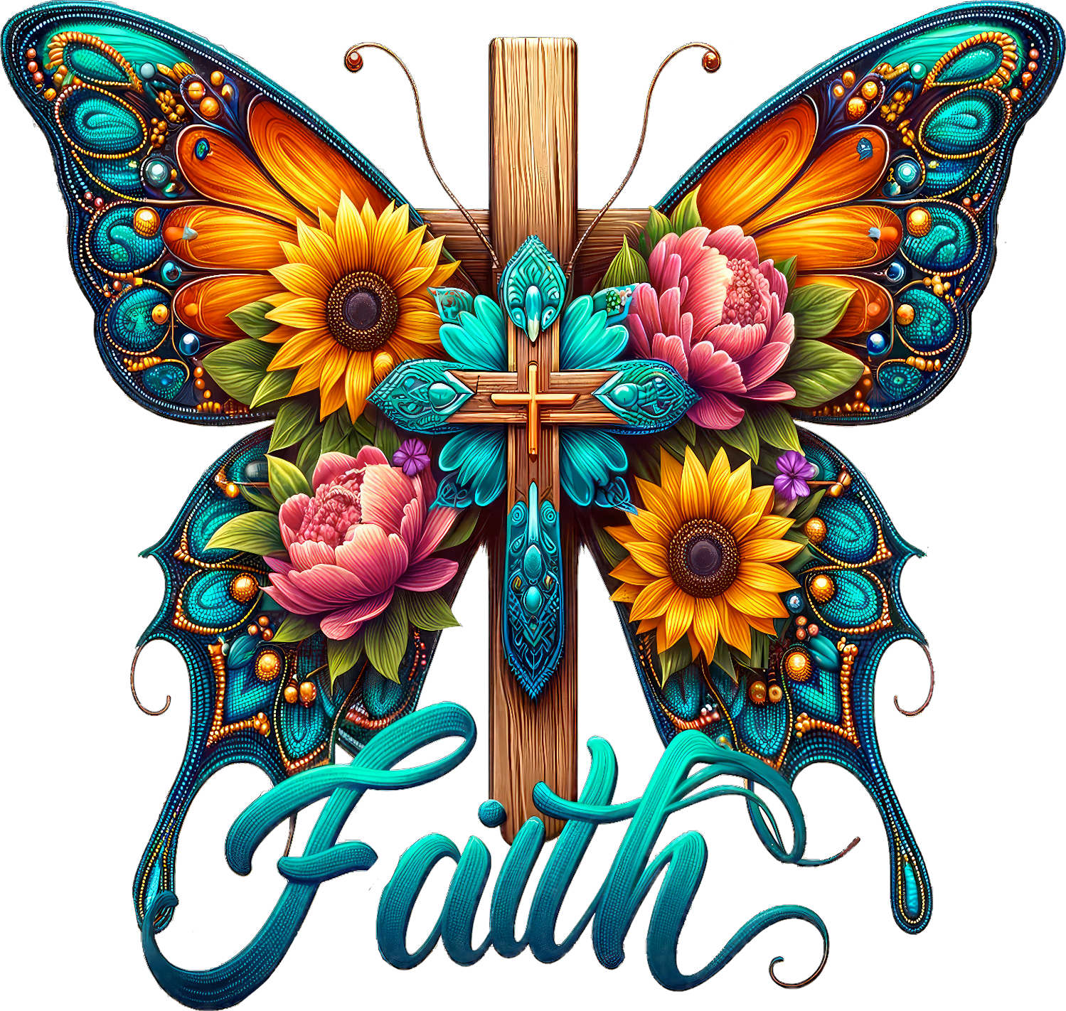 Faith Cross Butterfly