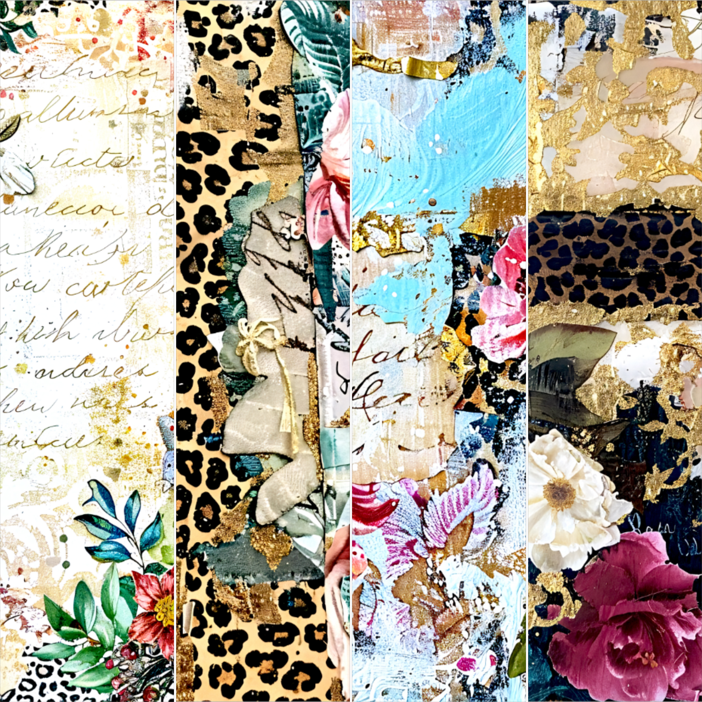 Floral Leopard Mixed Media 4