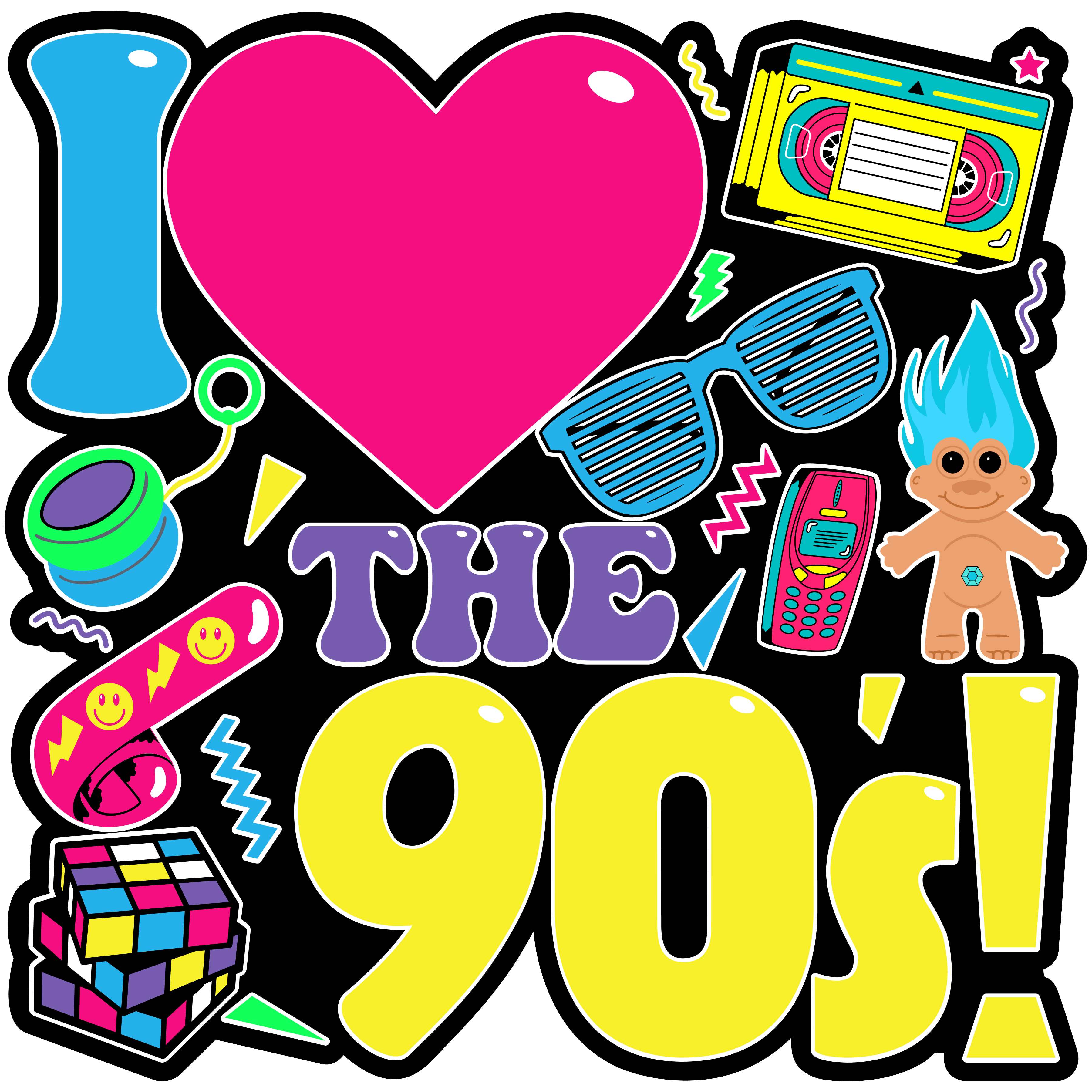 I Love the 90's Decal