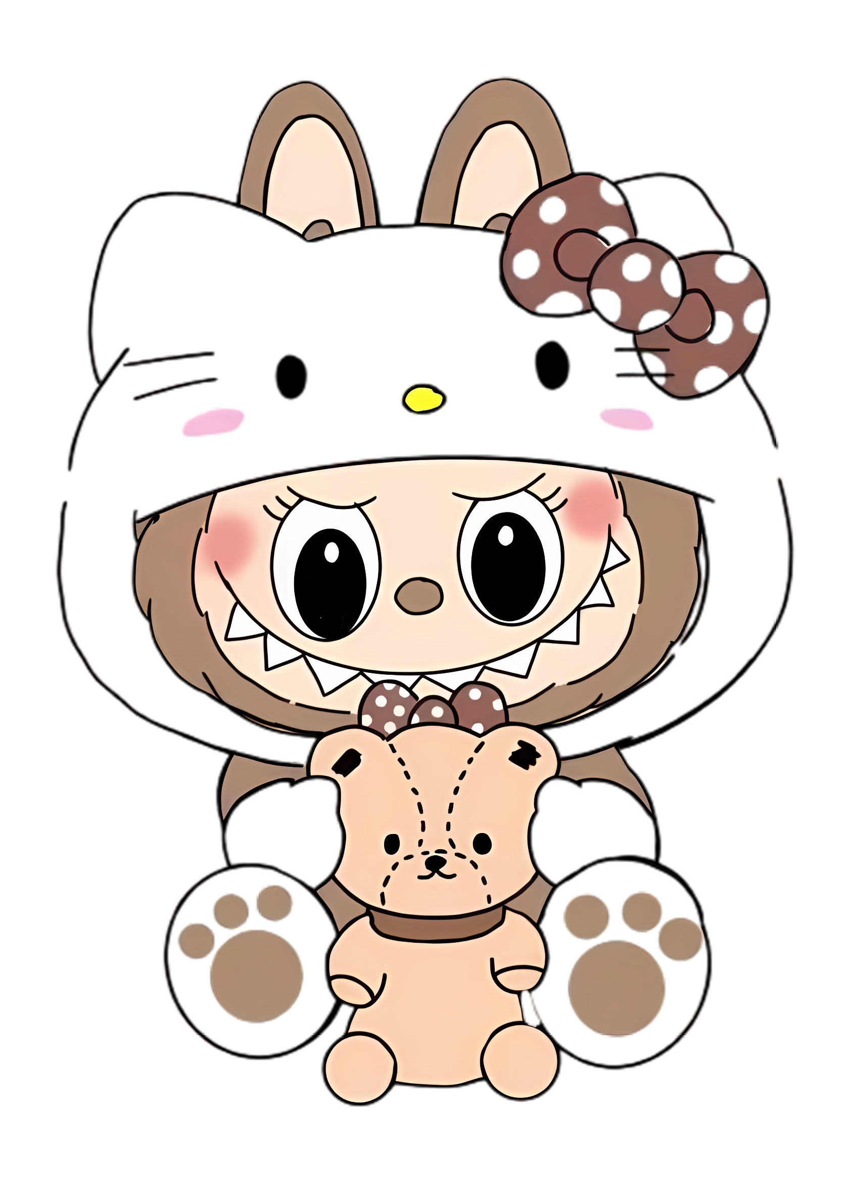 Kitty Teddy Bear Labubu