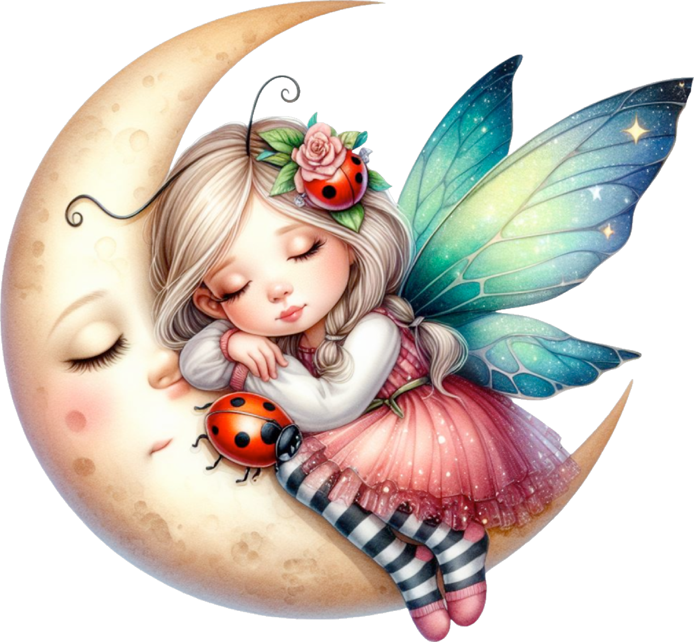 Ladybug Girl on Moon
