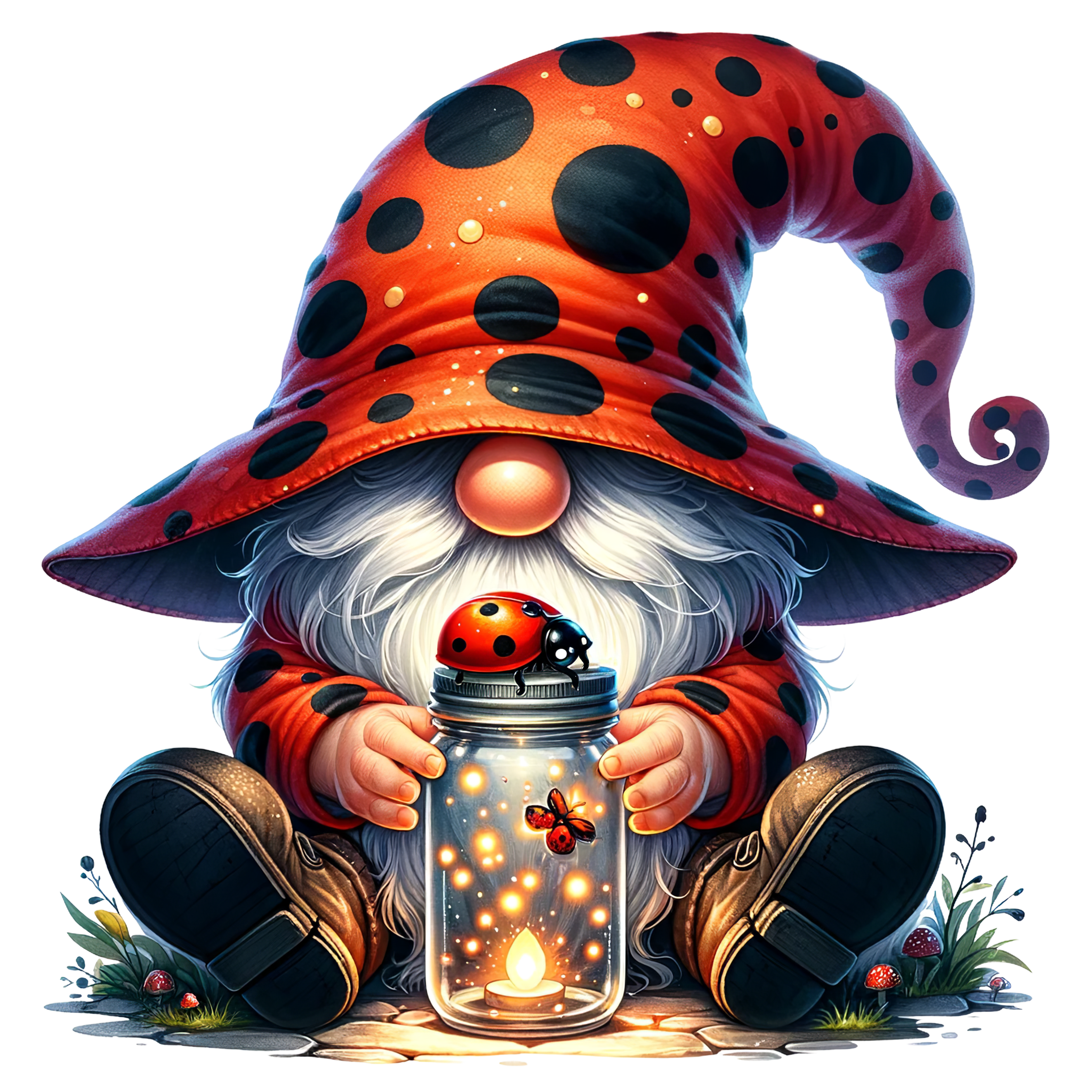 Firefly Ladybug Gnome