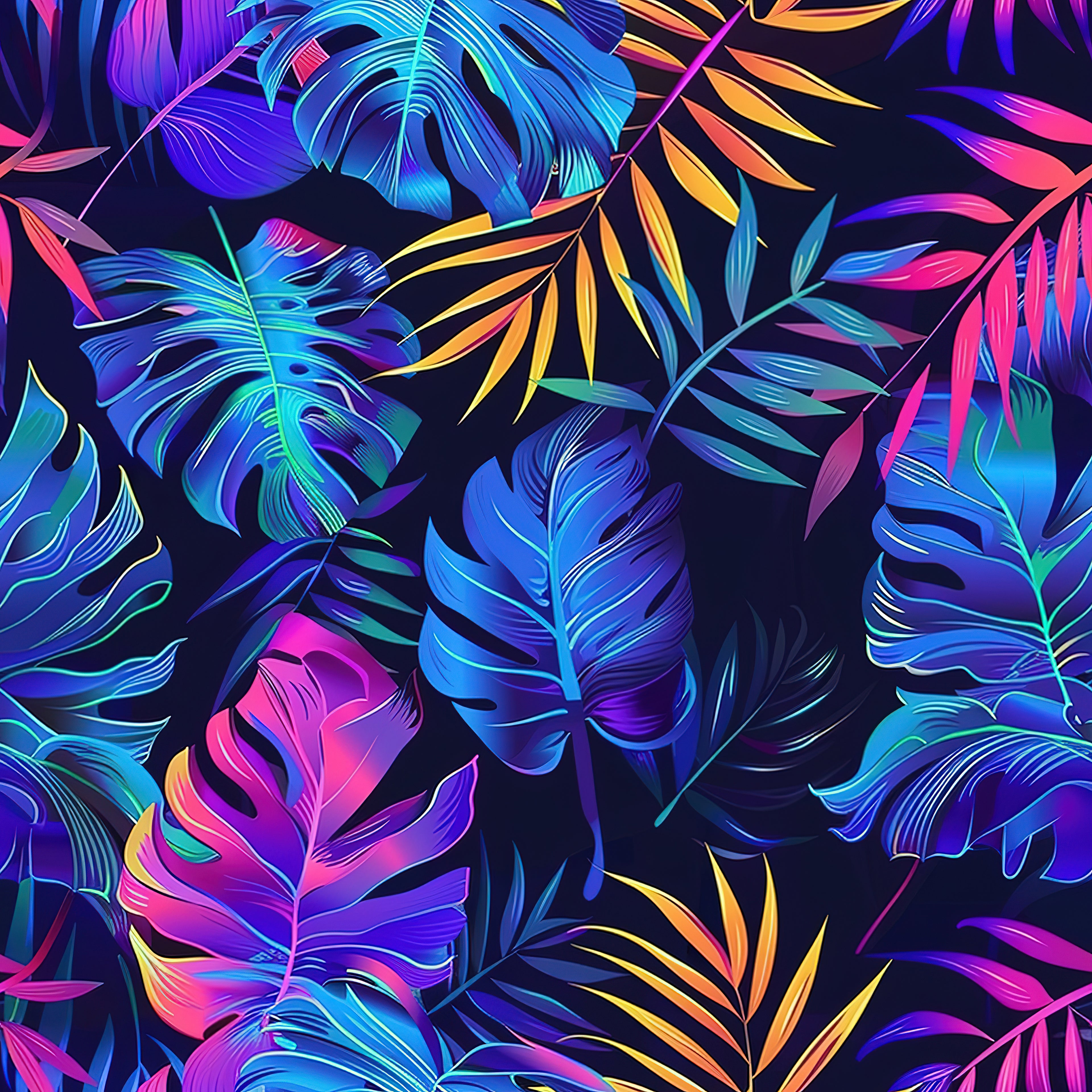 Neon Monstera Vinyl 2