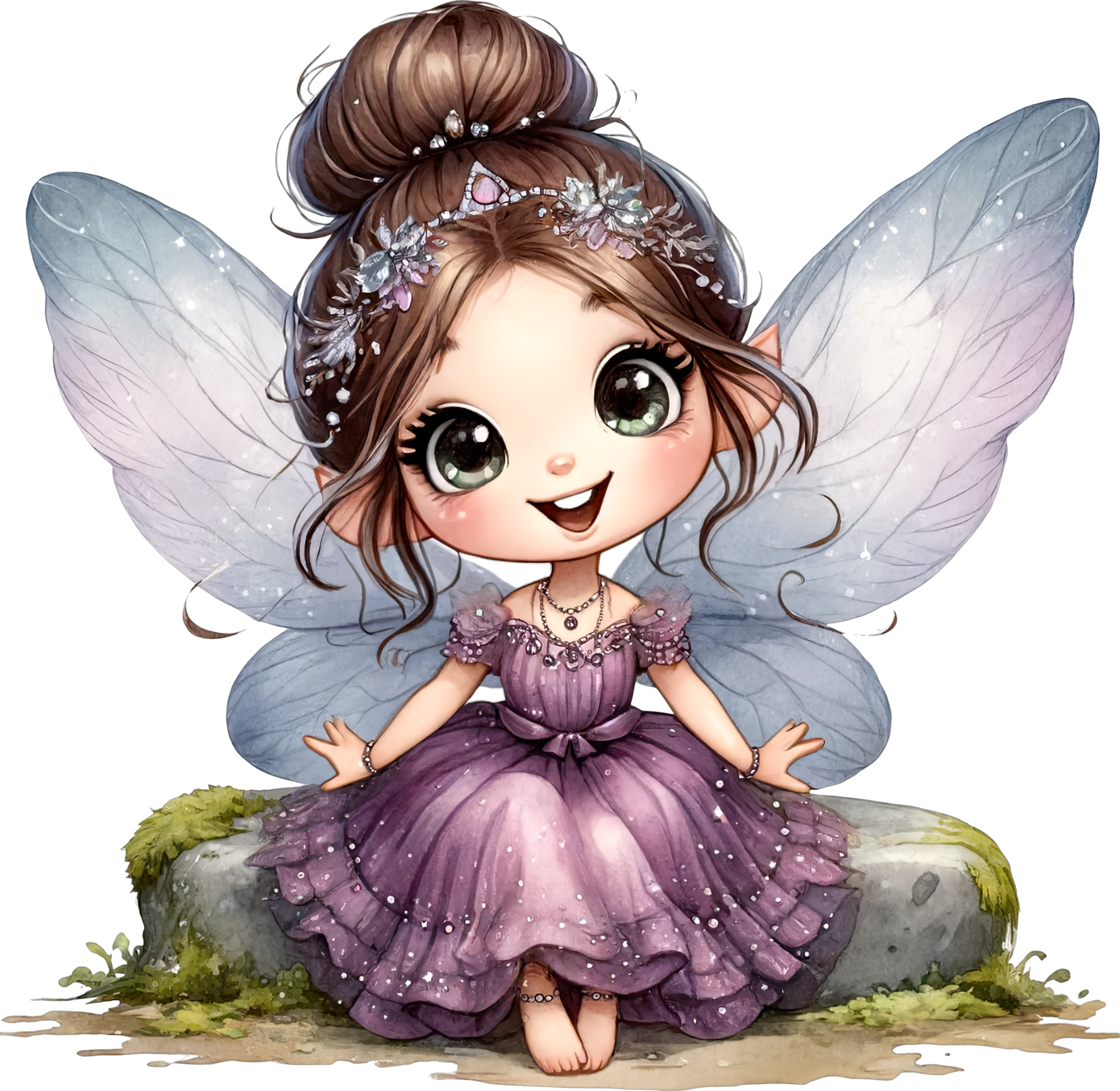 Purple Princess Sitting