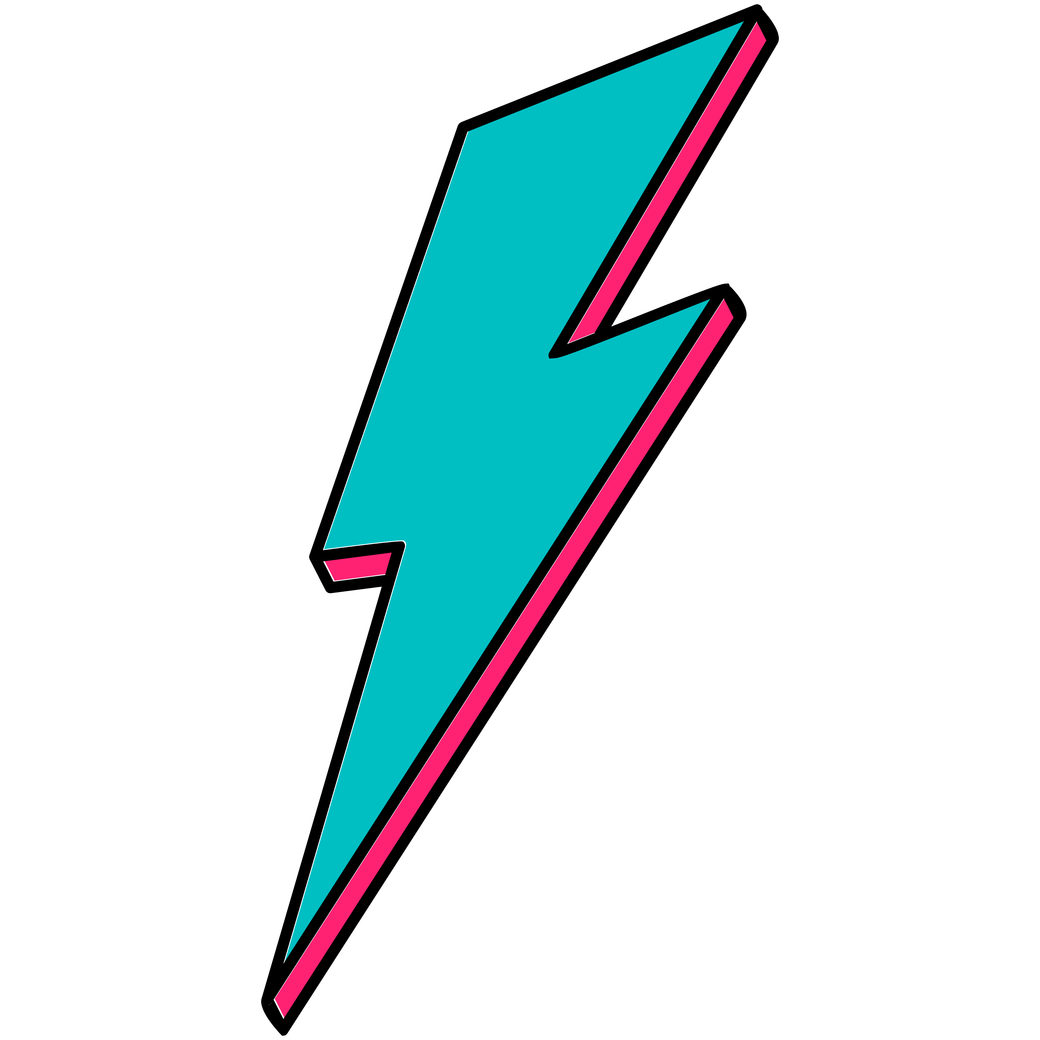 Teal Lightning Bolt