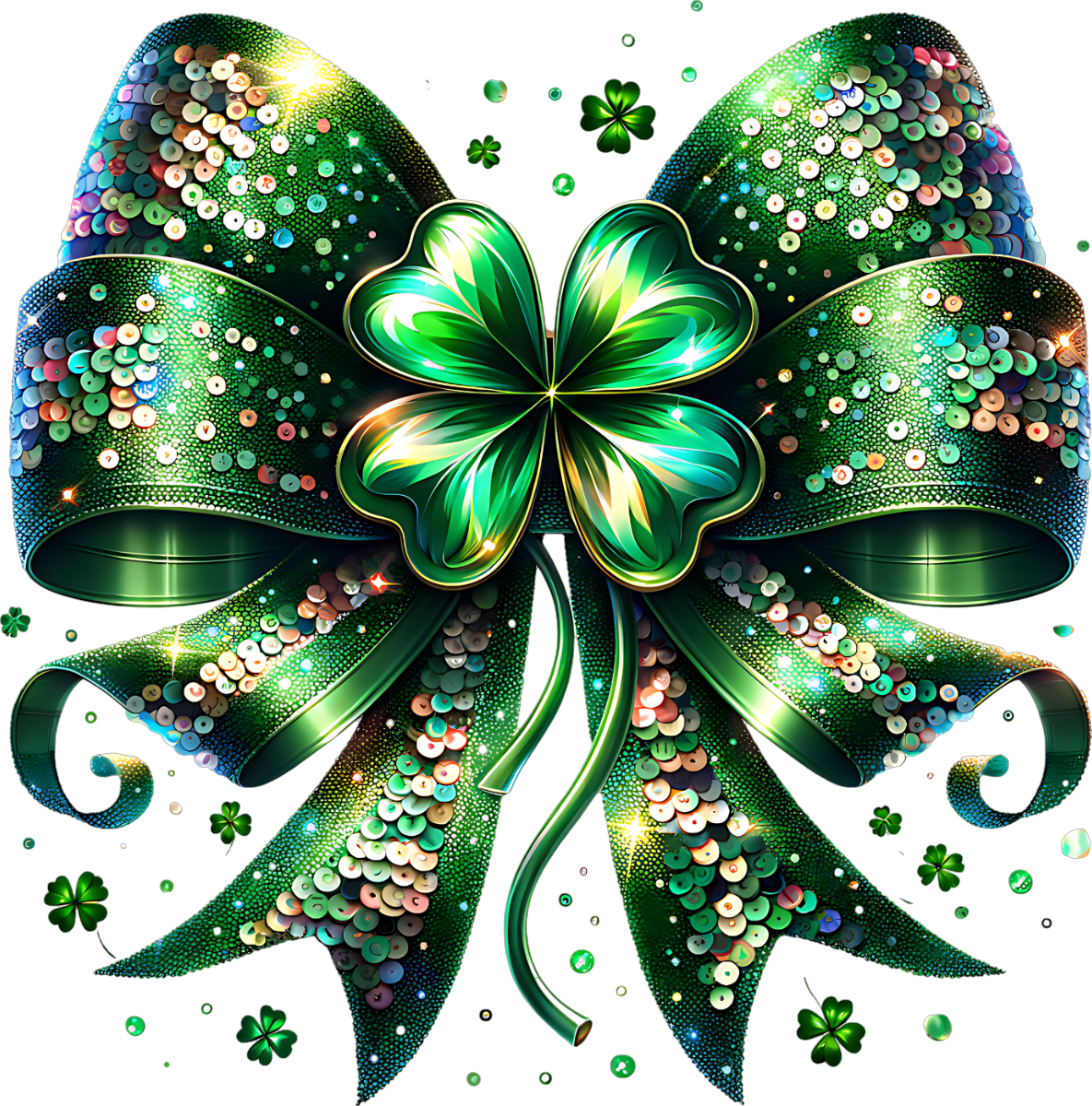 St. Patrick's Day Collection- Clover Bow UVDTF Decal