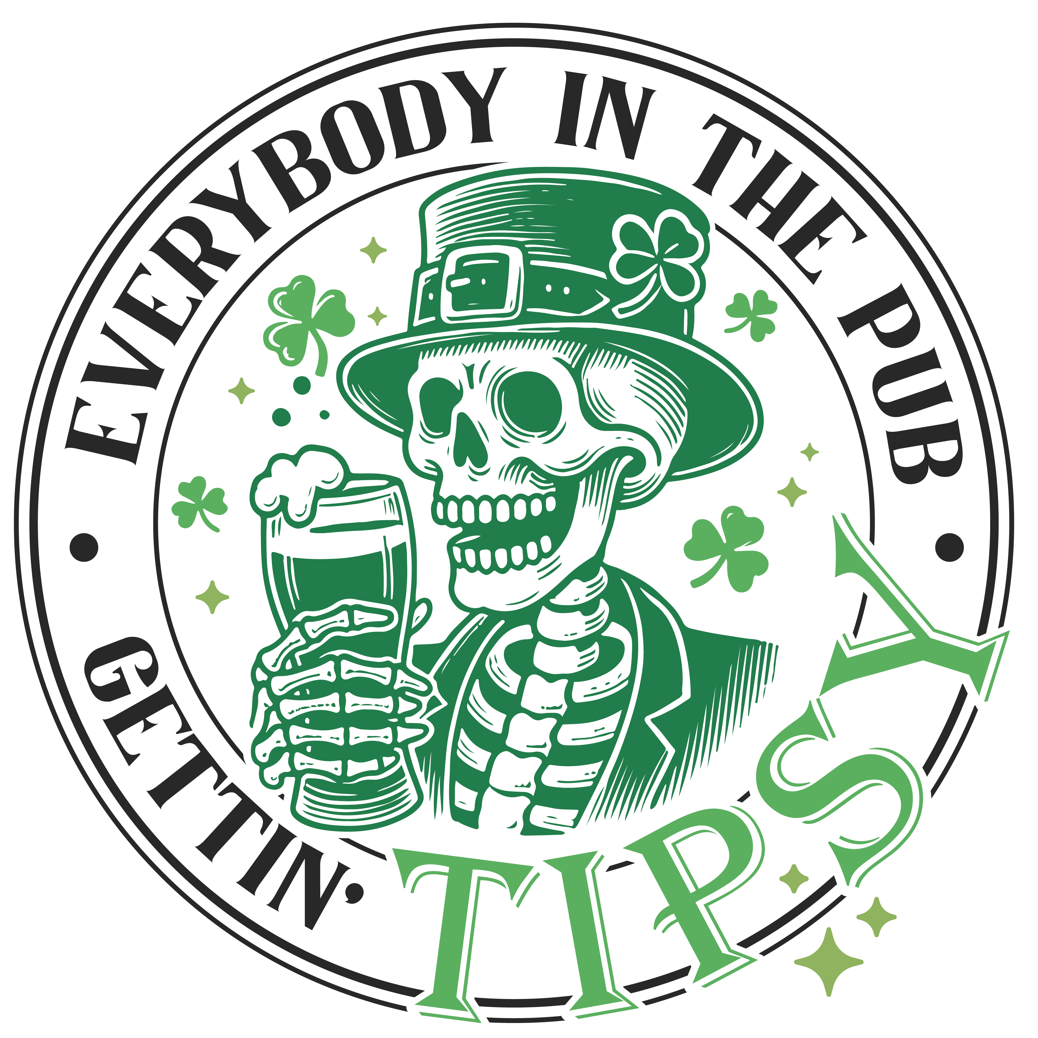 St. Patrick's Day Collection- Tipsy UVDTF Decal