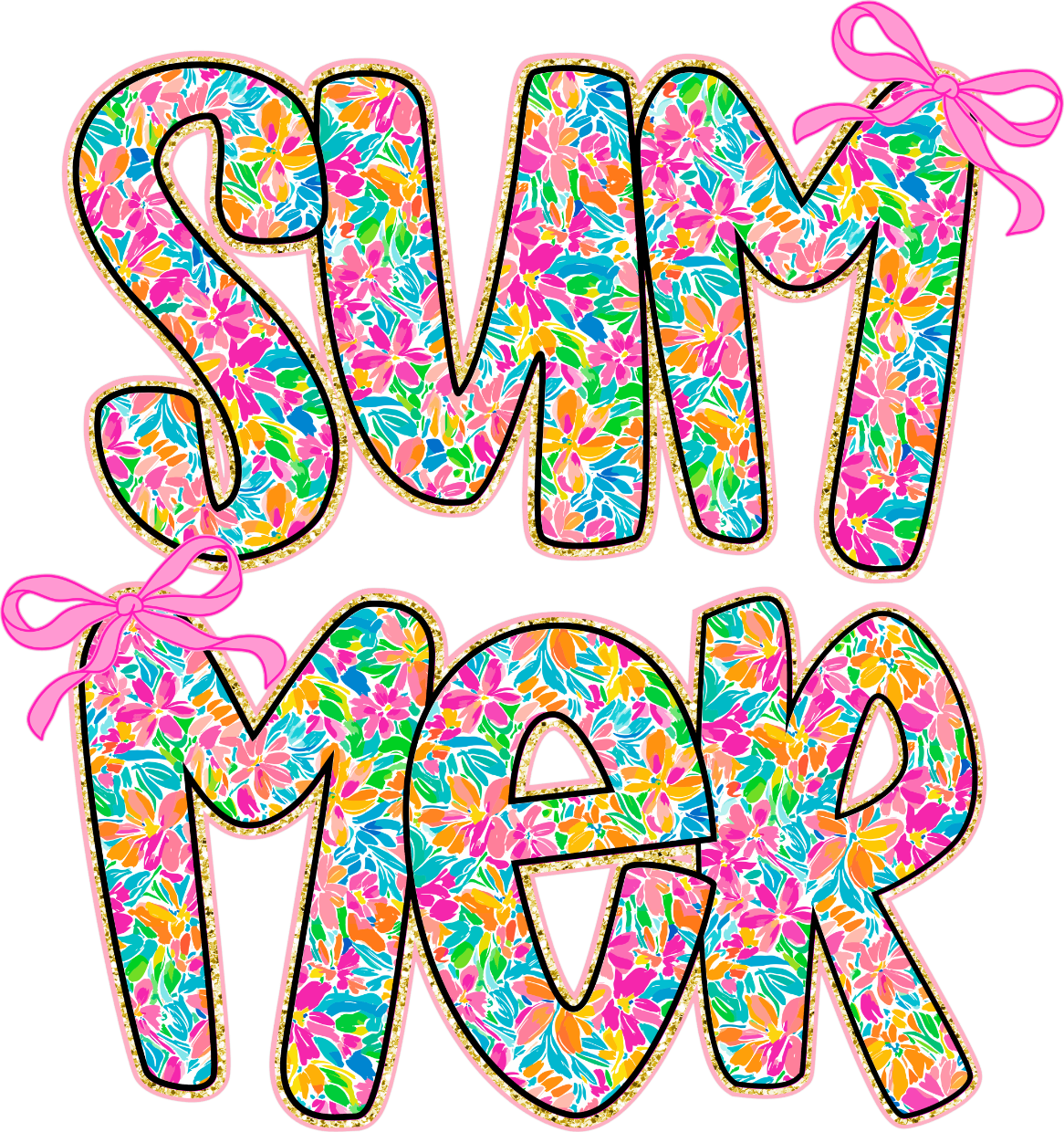 Summer w Bows Decal