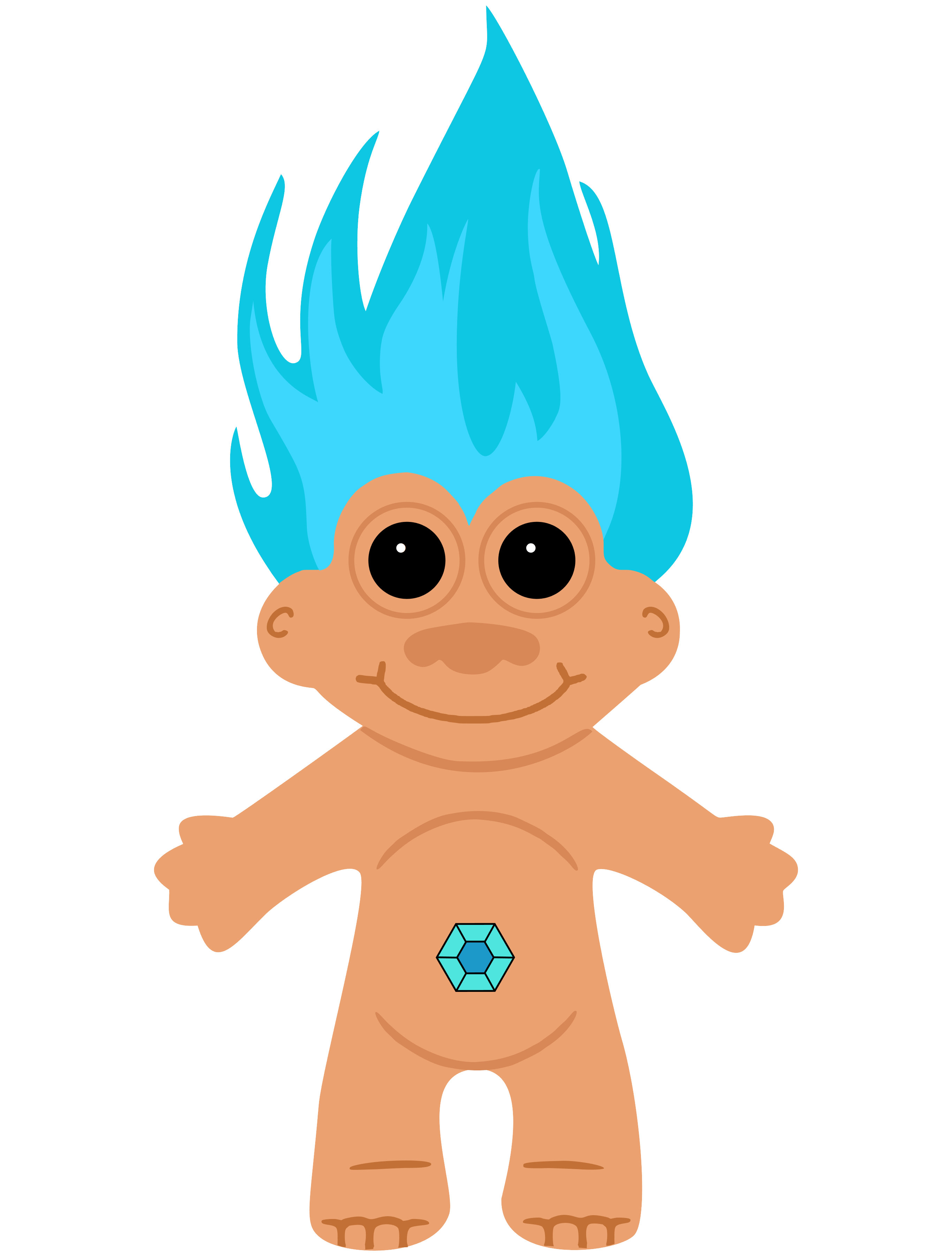 Blue Troll Decal