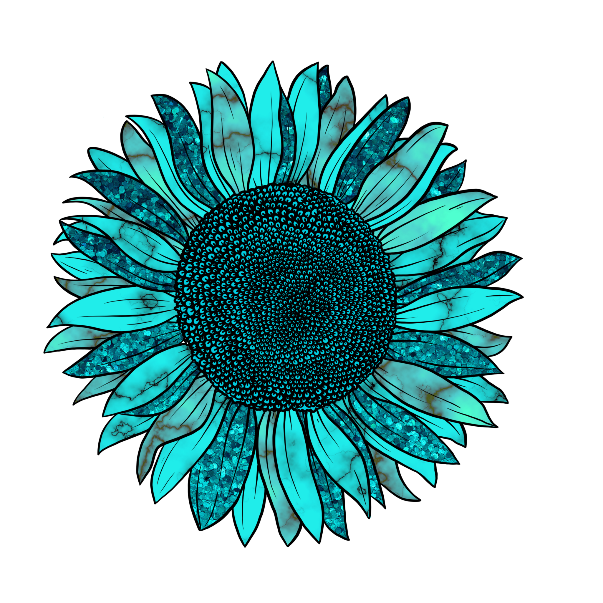 Turquoise Sunflower
