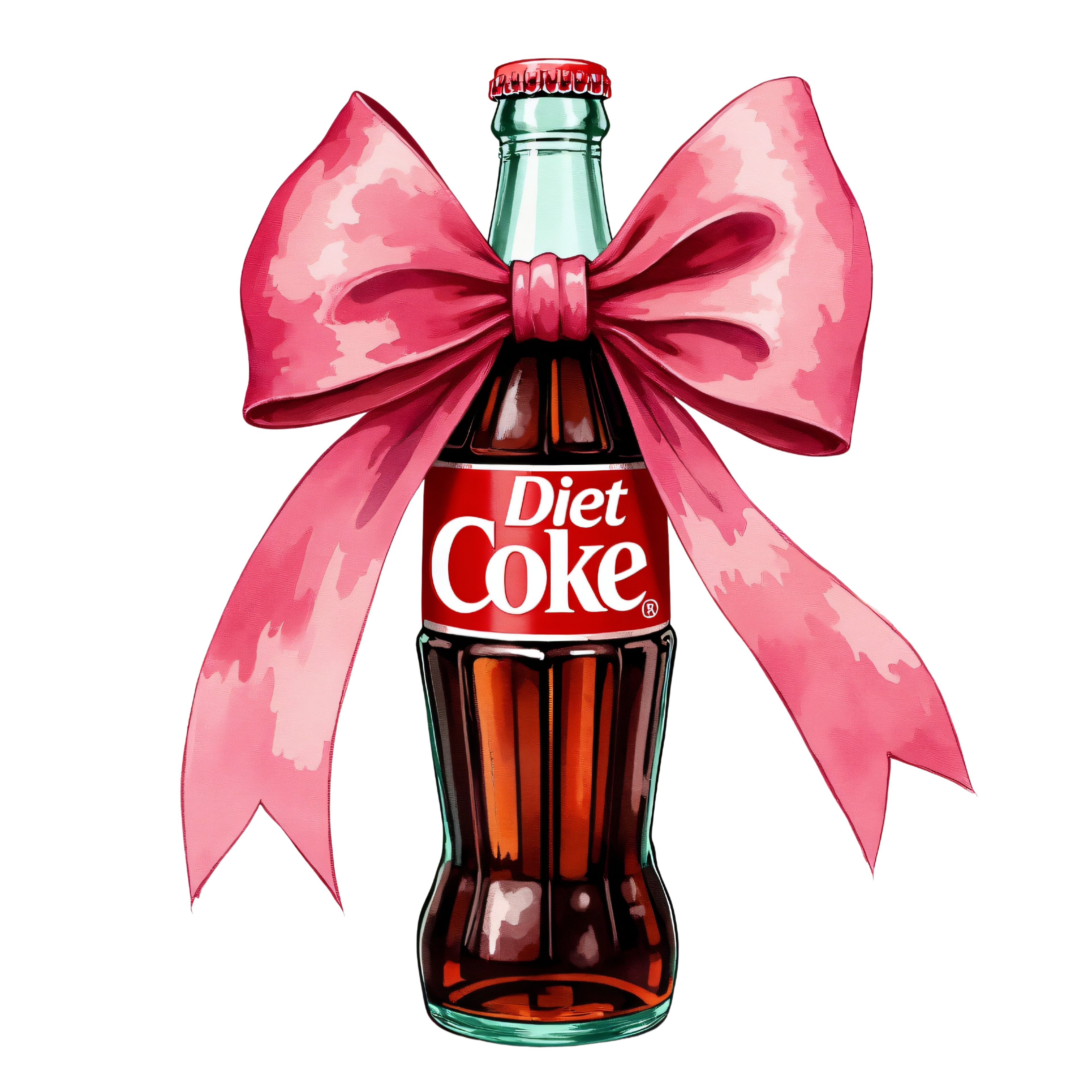 Diet Coke Bow Decal