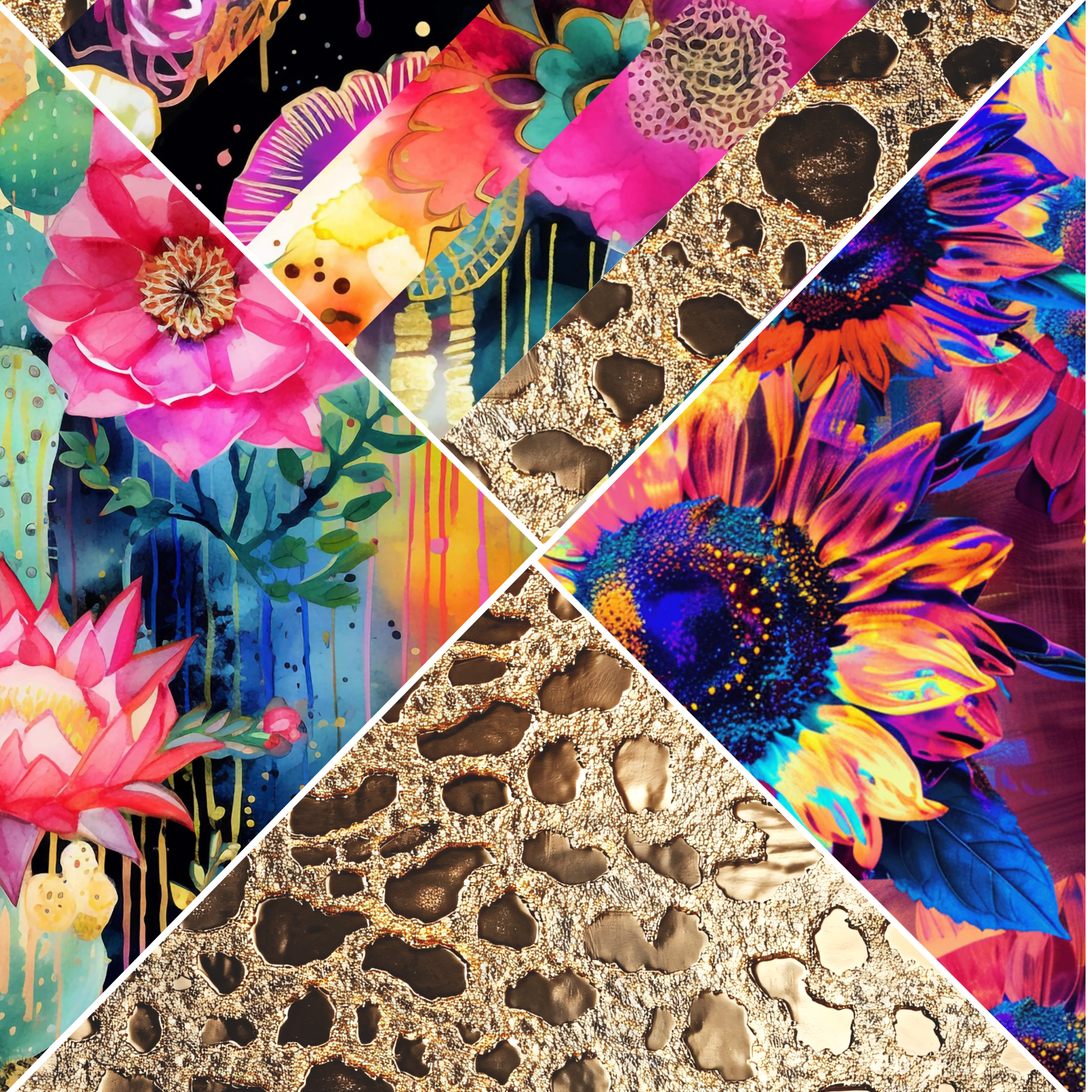 Gold Leopard Mixed Media 4