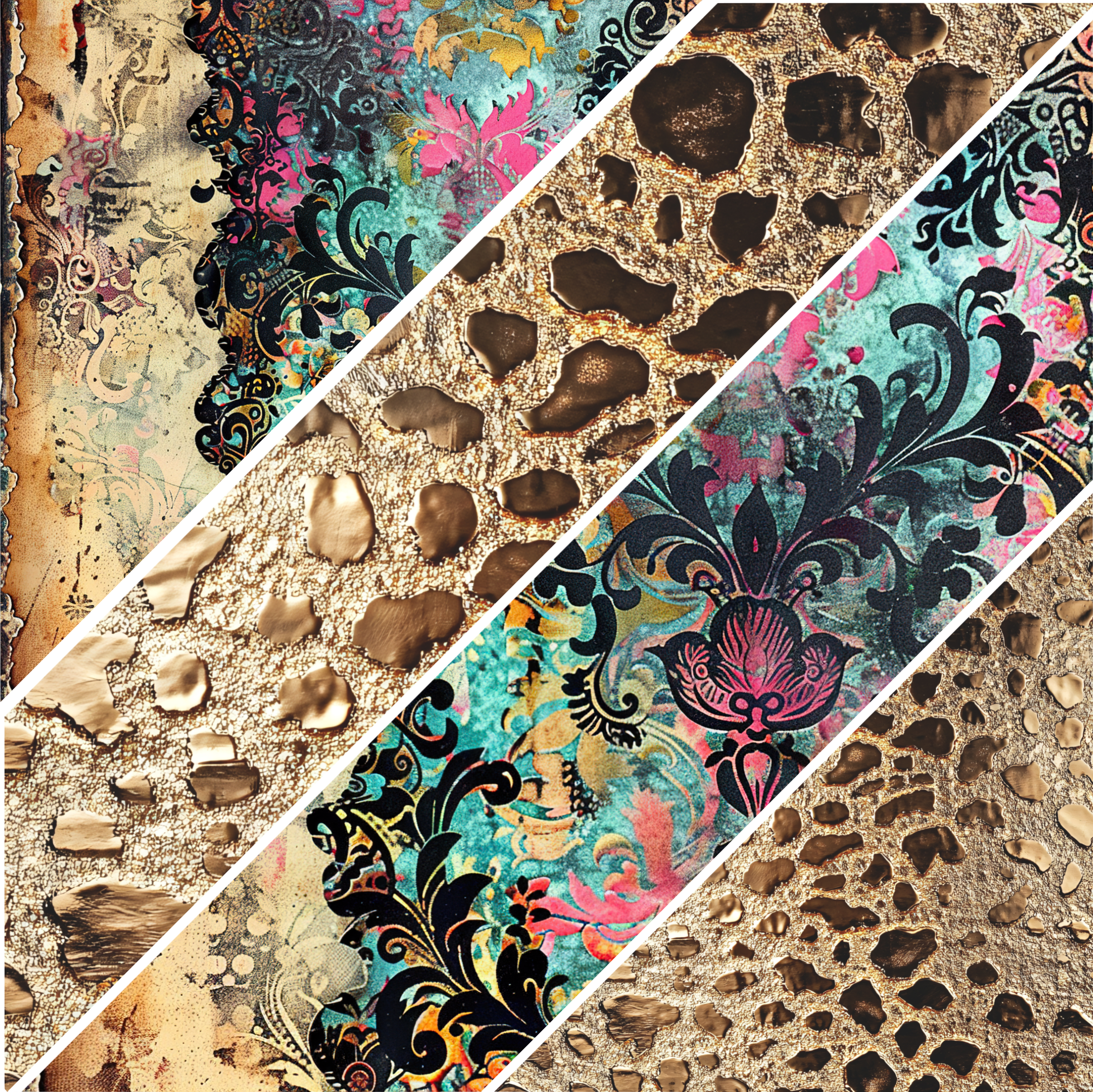 Gold Leopard Mixed Media 5