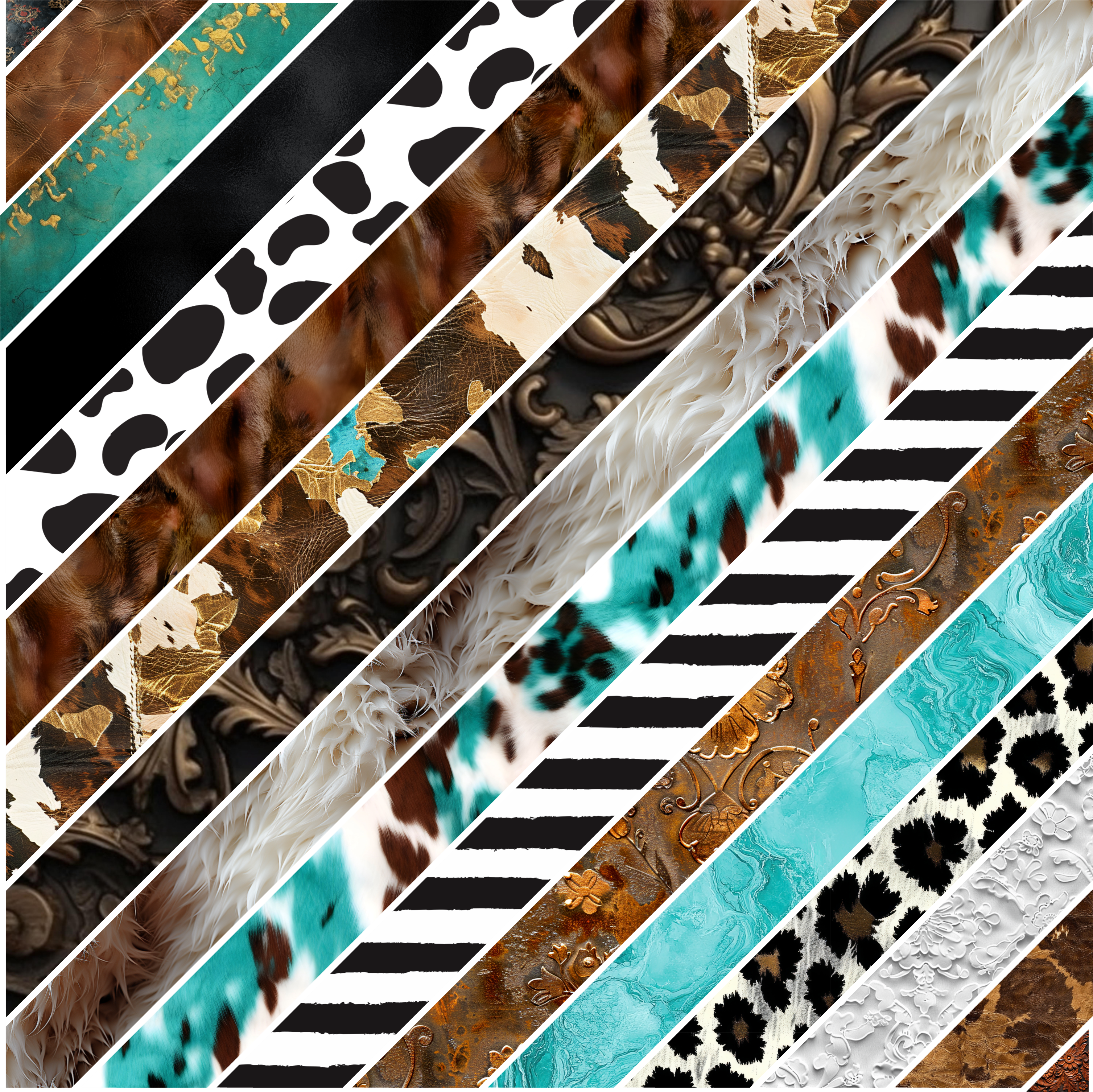 Western Mixed Media Strips