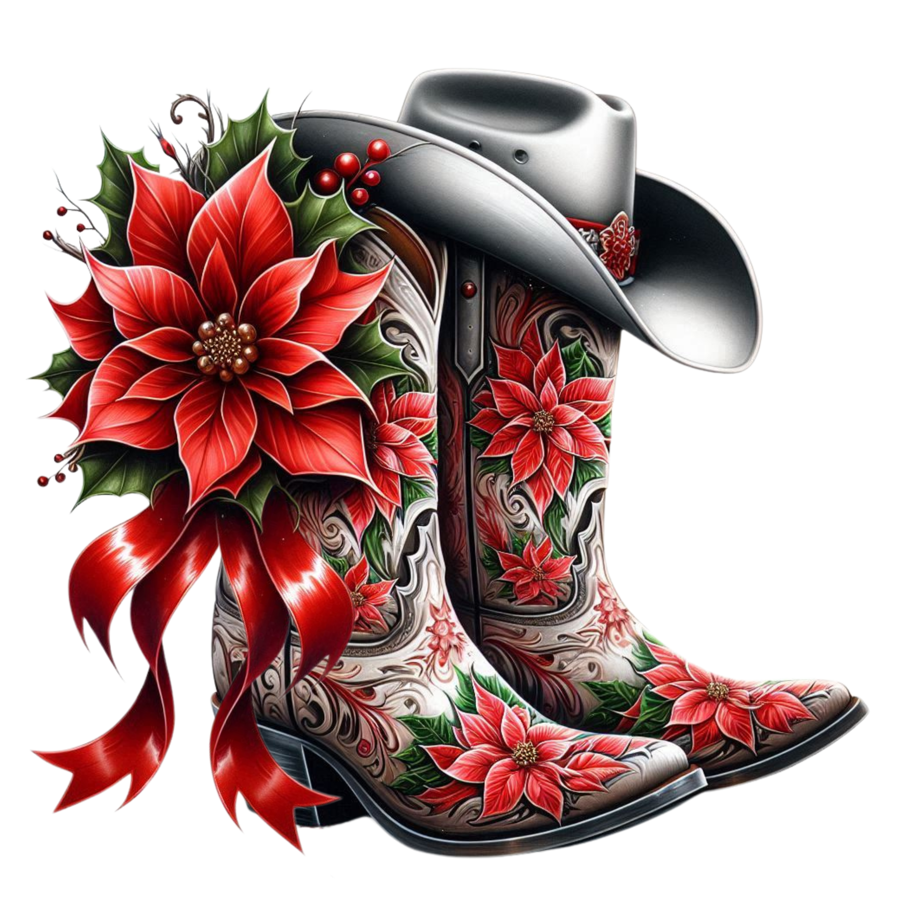 Western Christmas Decal 2