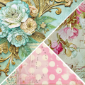 Vintage Floral Collection- Vinyl 1 Mixed Media