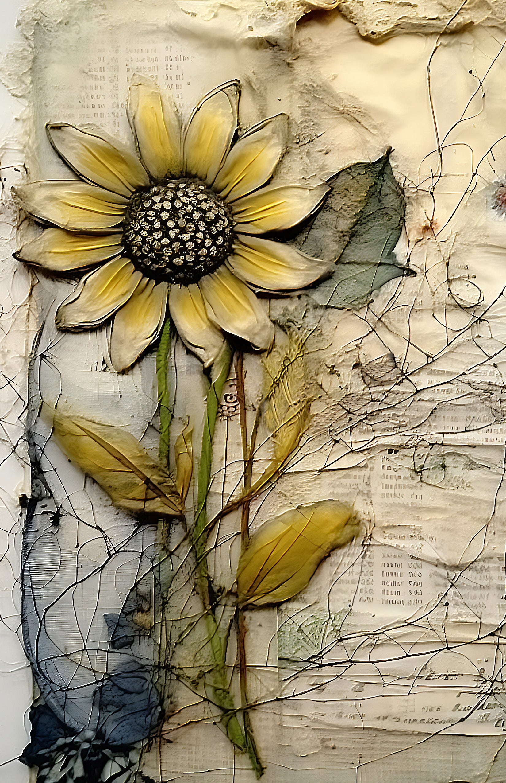 Grungy Yellow Daisy 2