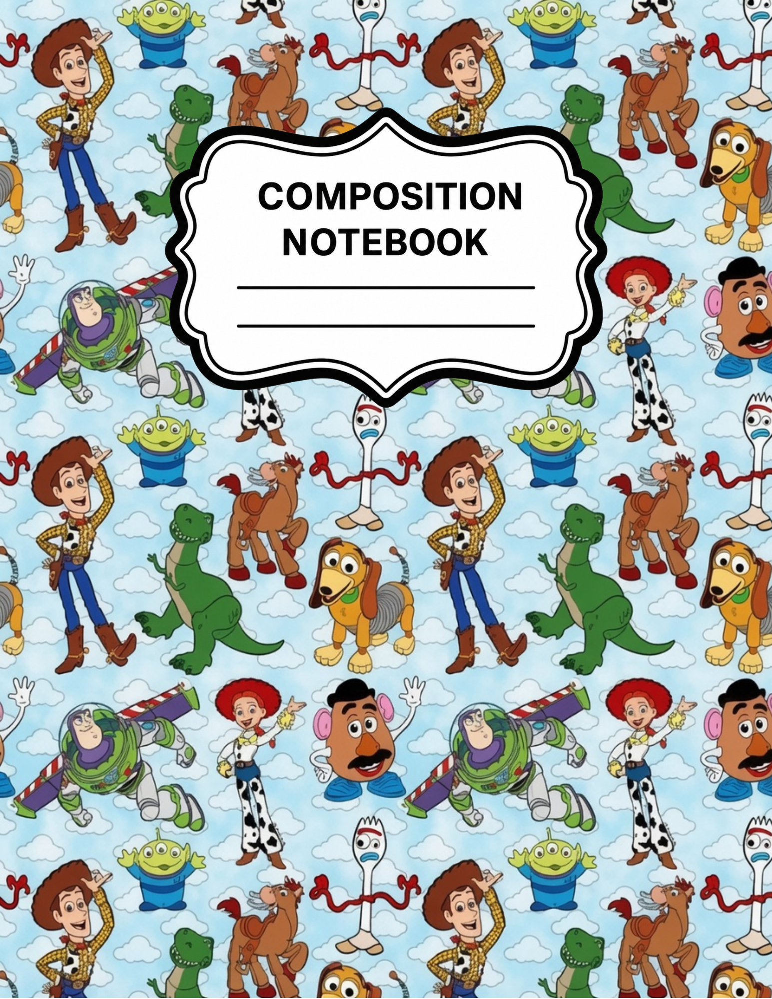 Toy Story-Themed Composition Notebook VINYL ONLY