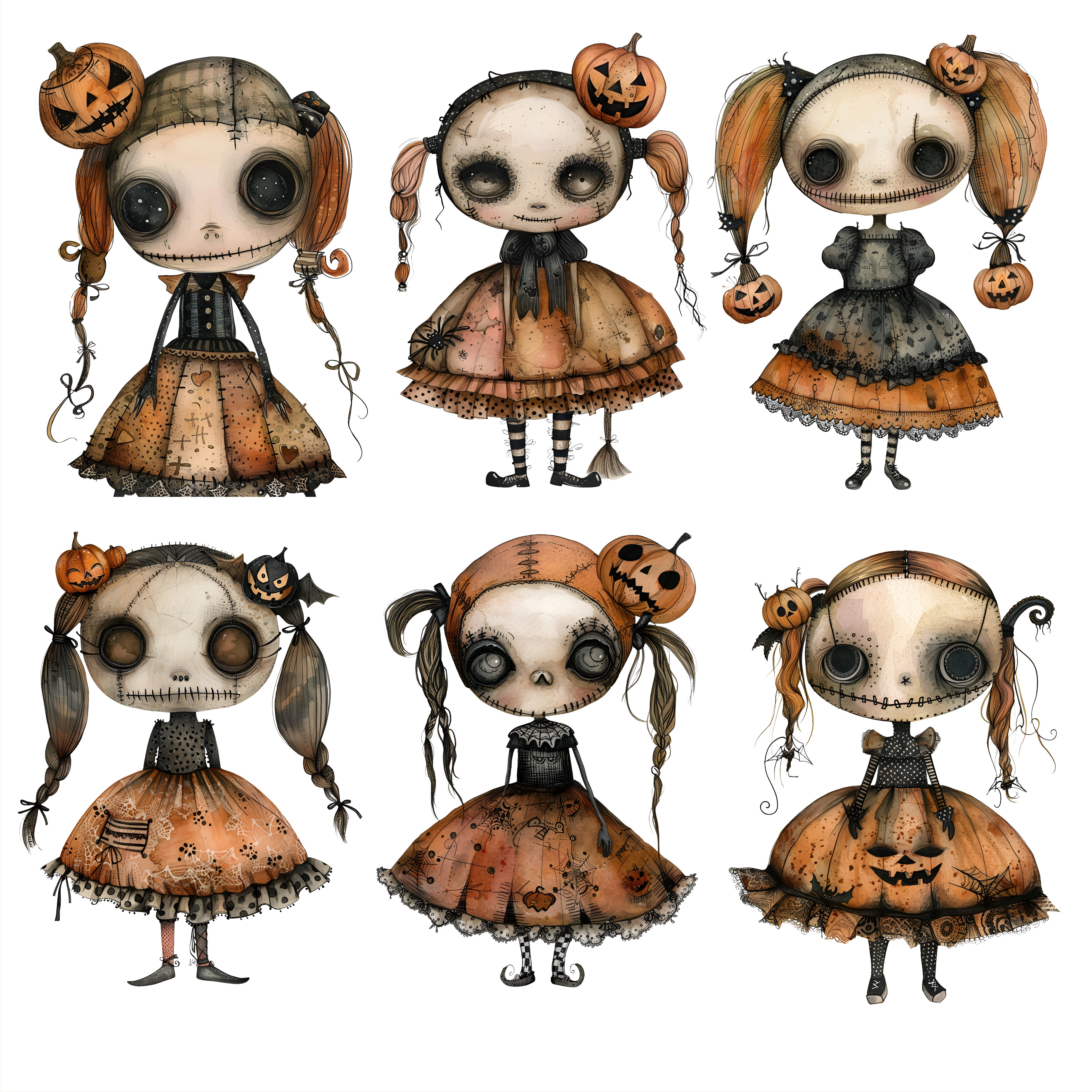 Halloween Dolls Element Sheet