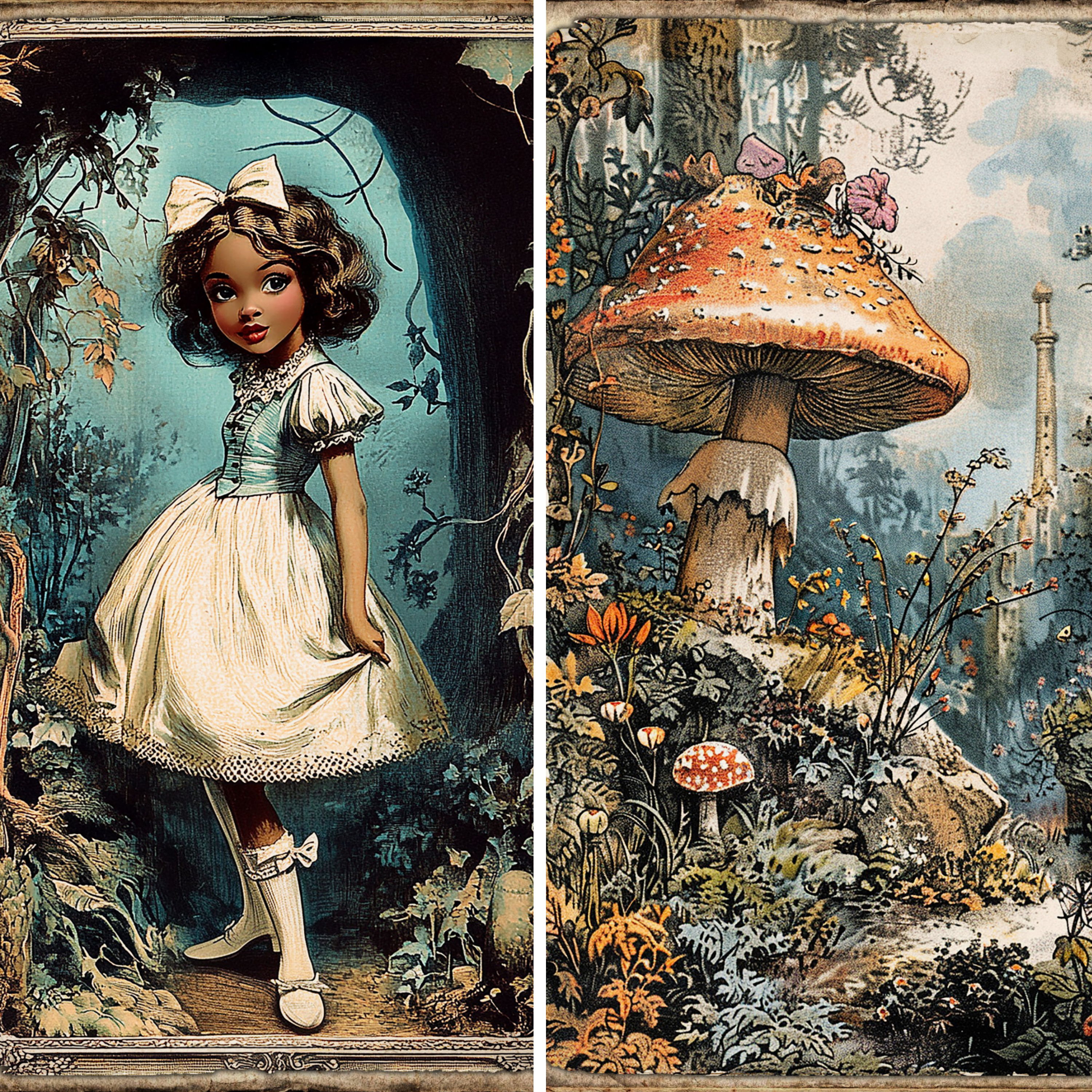 Alice in AfroLand Mixed Media 1