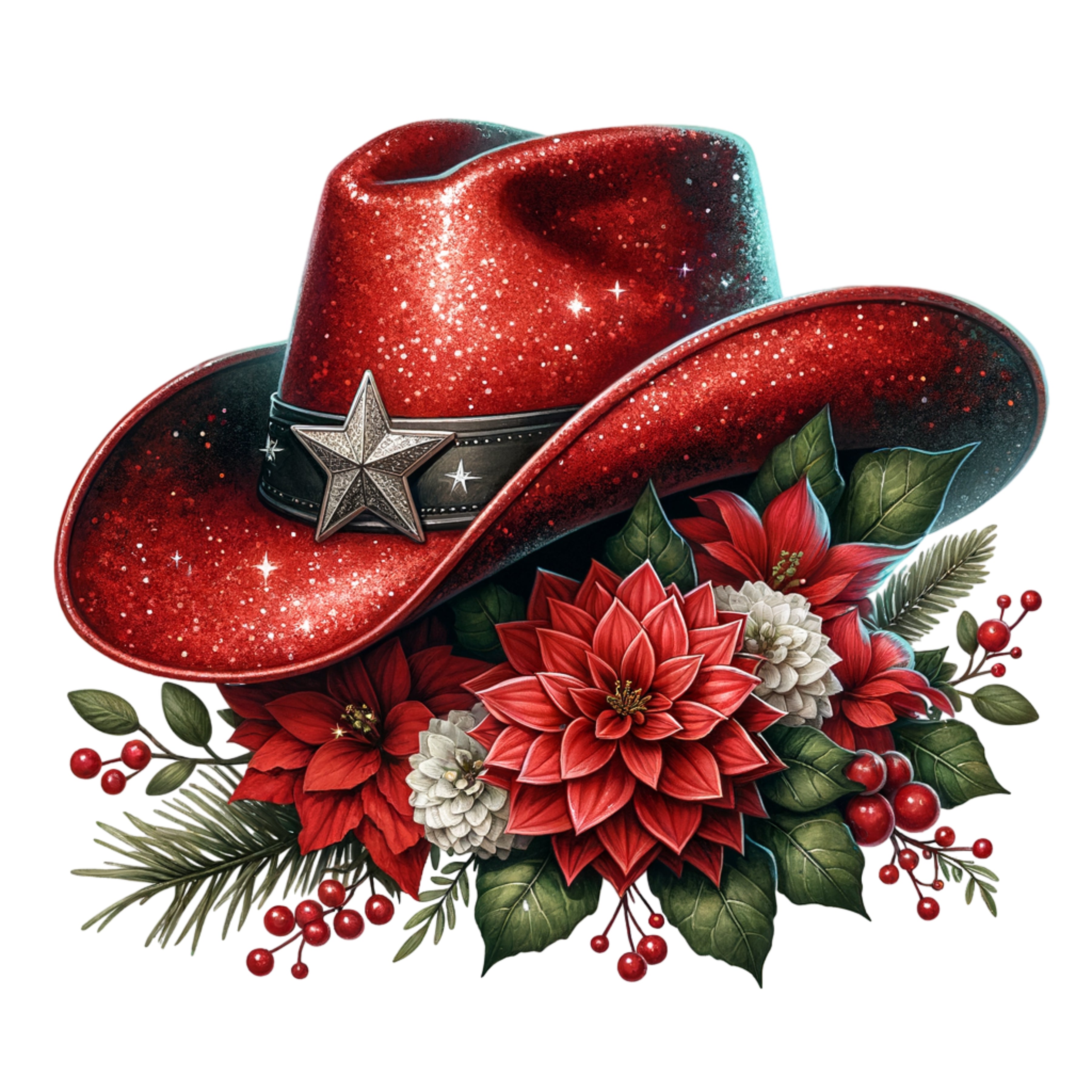 Western Christmas Decal 1
