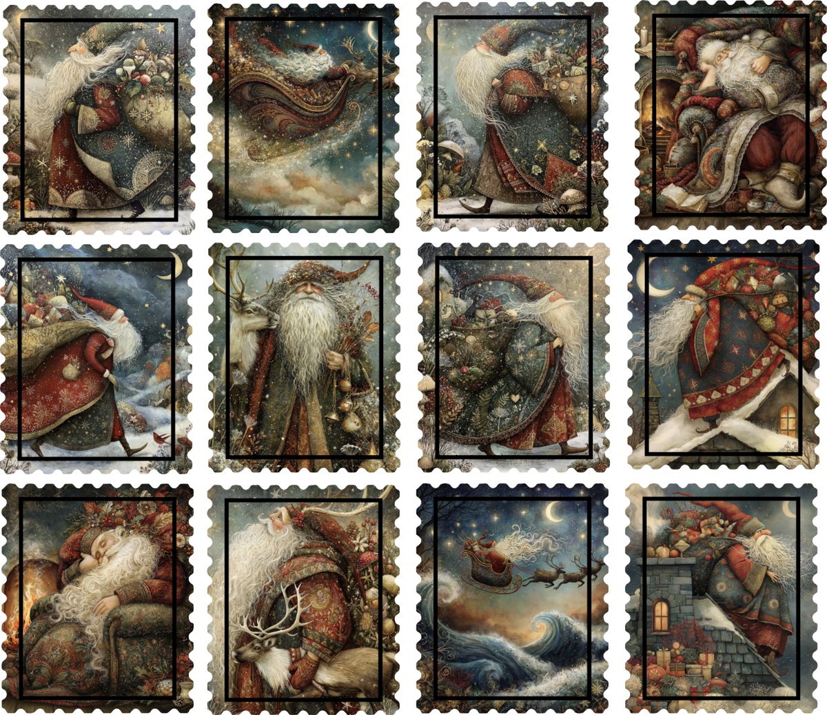 Santa Postage Stamp 1