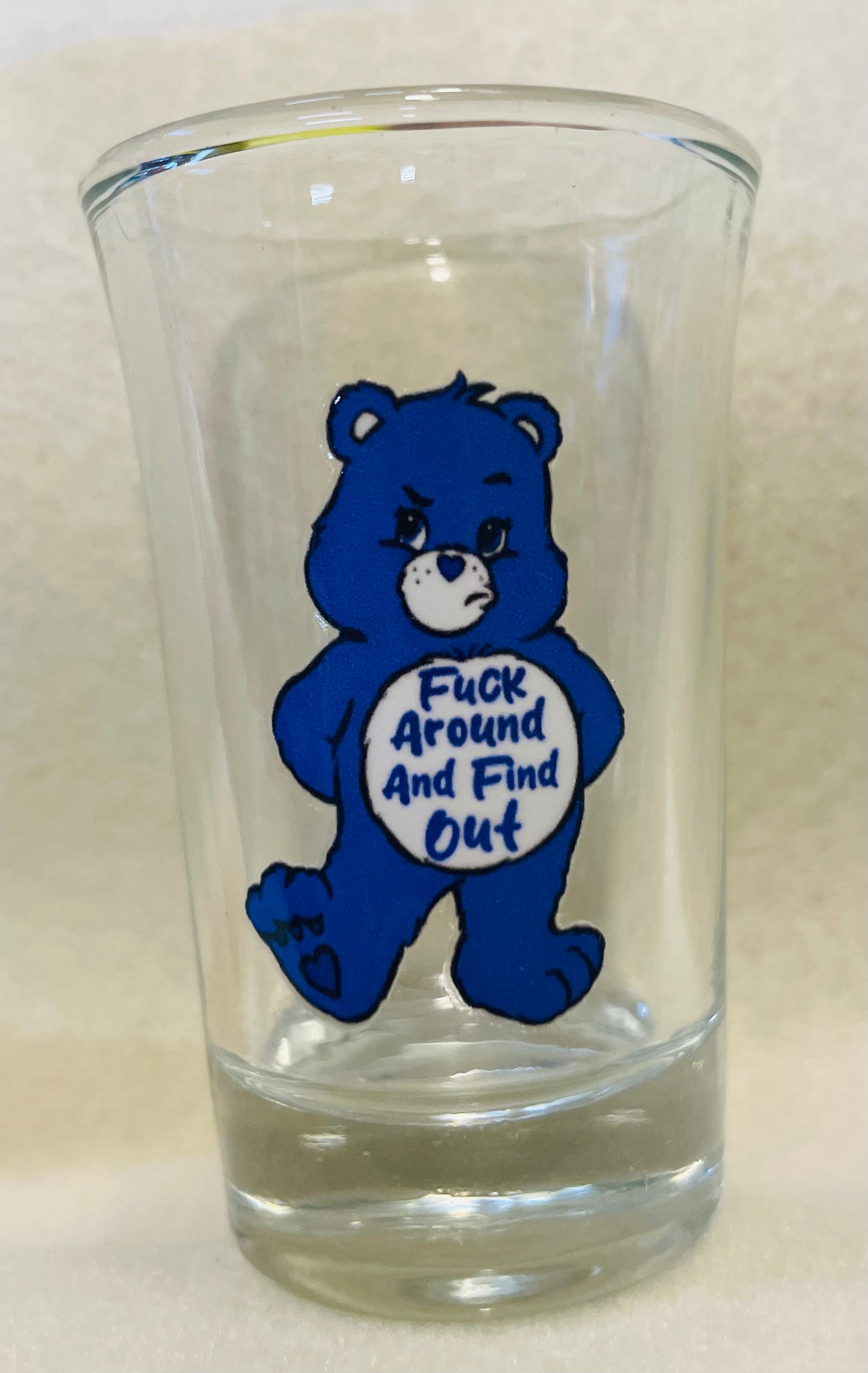 Naughty Bear Fu@k around and find out shot glass