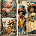 Alice in AfroLand Mixed Media 3