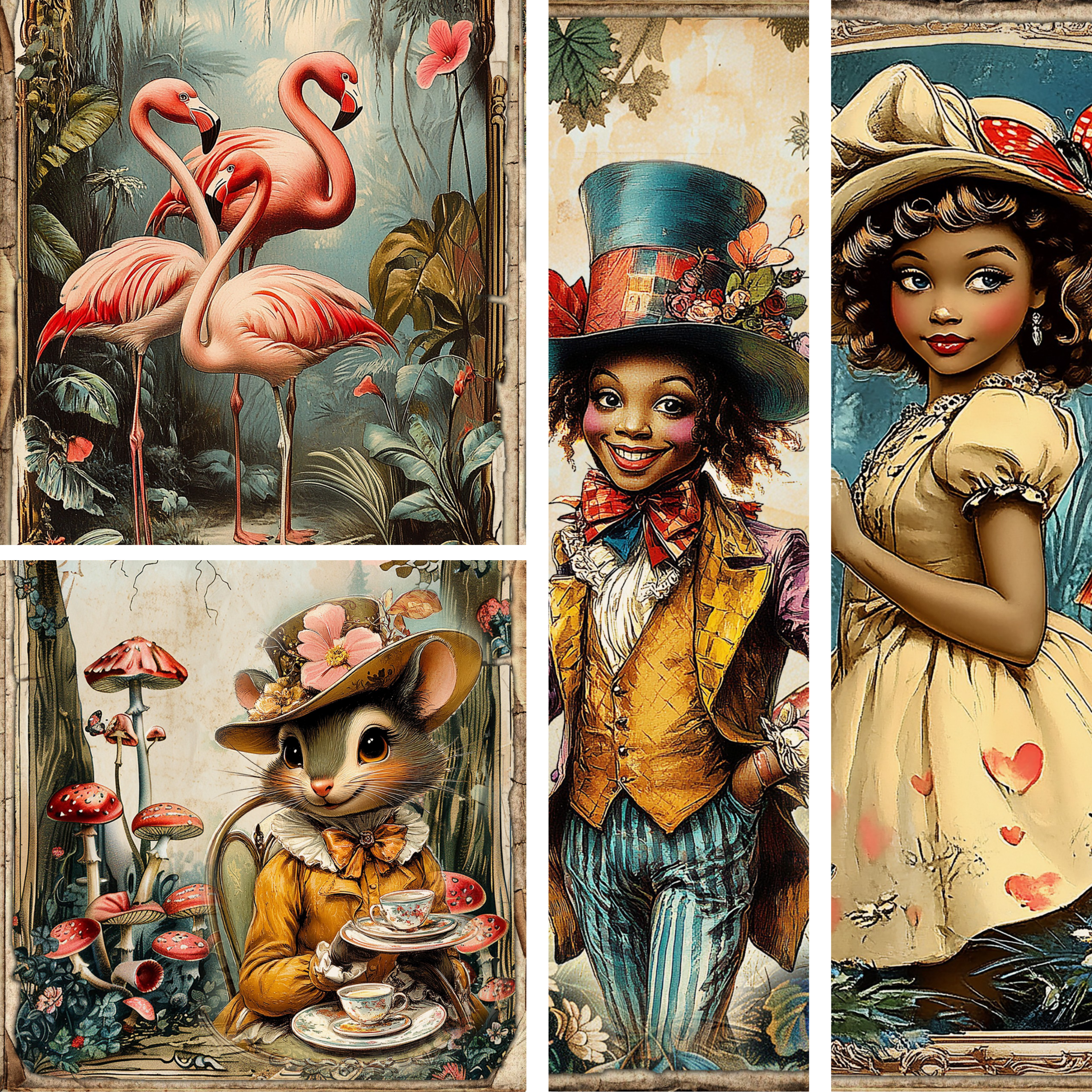 Alice in AfroLand Mixed Media 3