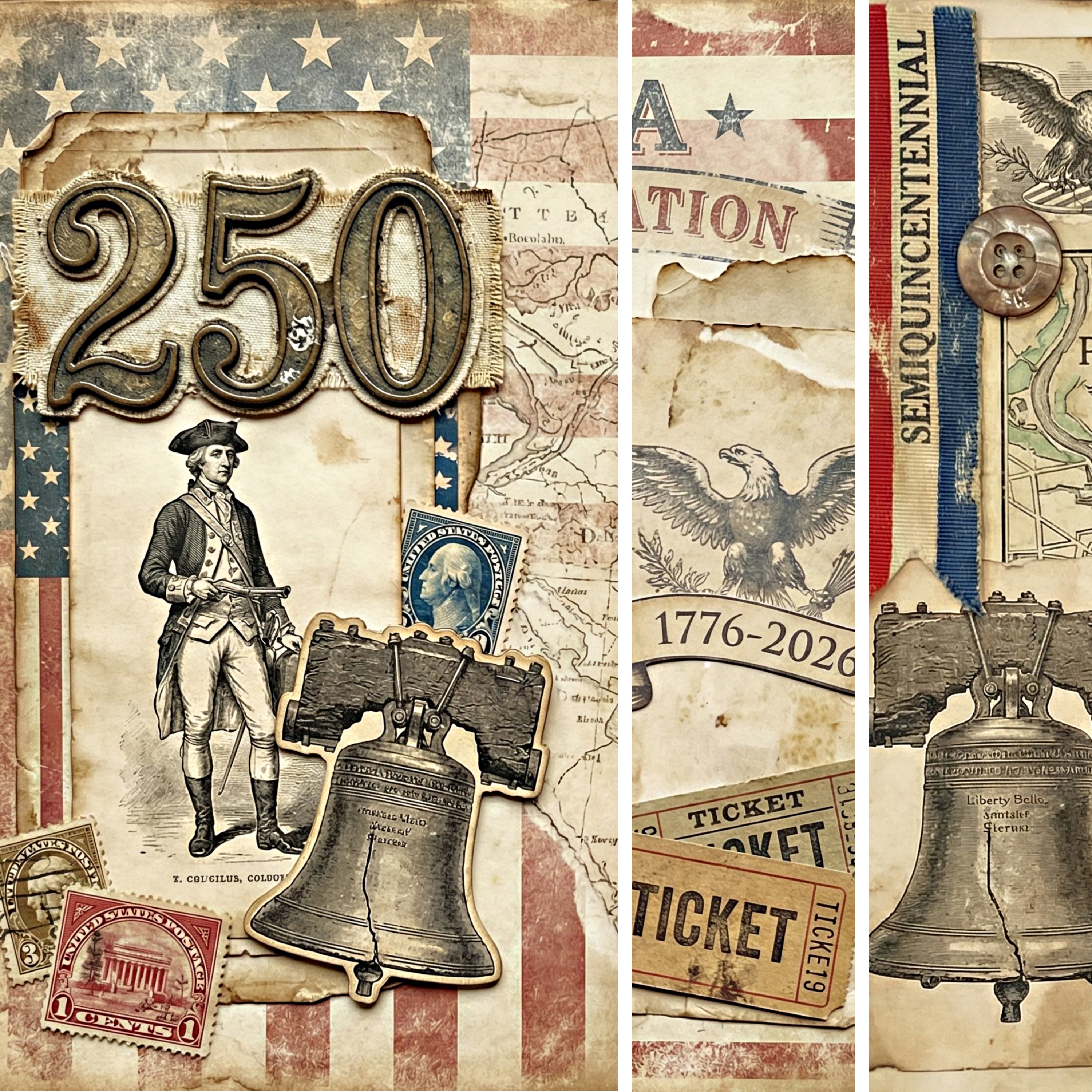 250th Anniversary Mixed Media 1