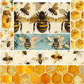 SPRING BEES MIXED MEDIA 1