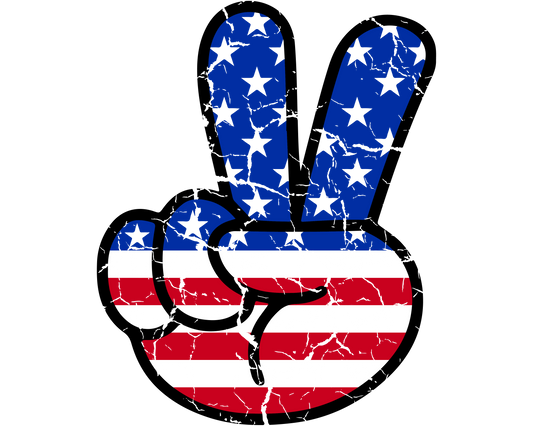 Flag Hand-Distressed