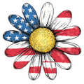 Flag Daisy Decal