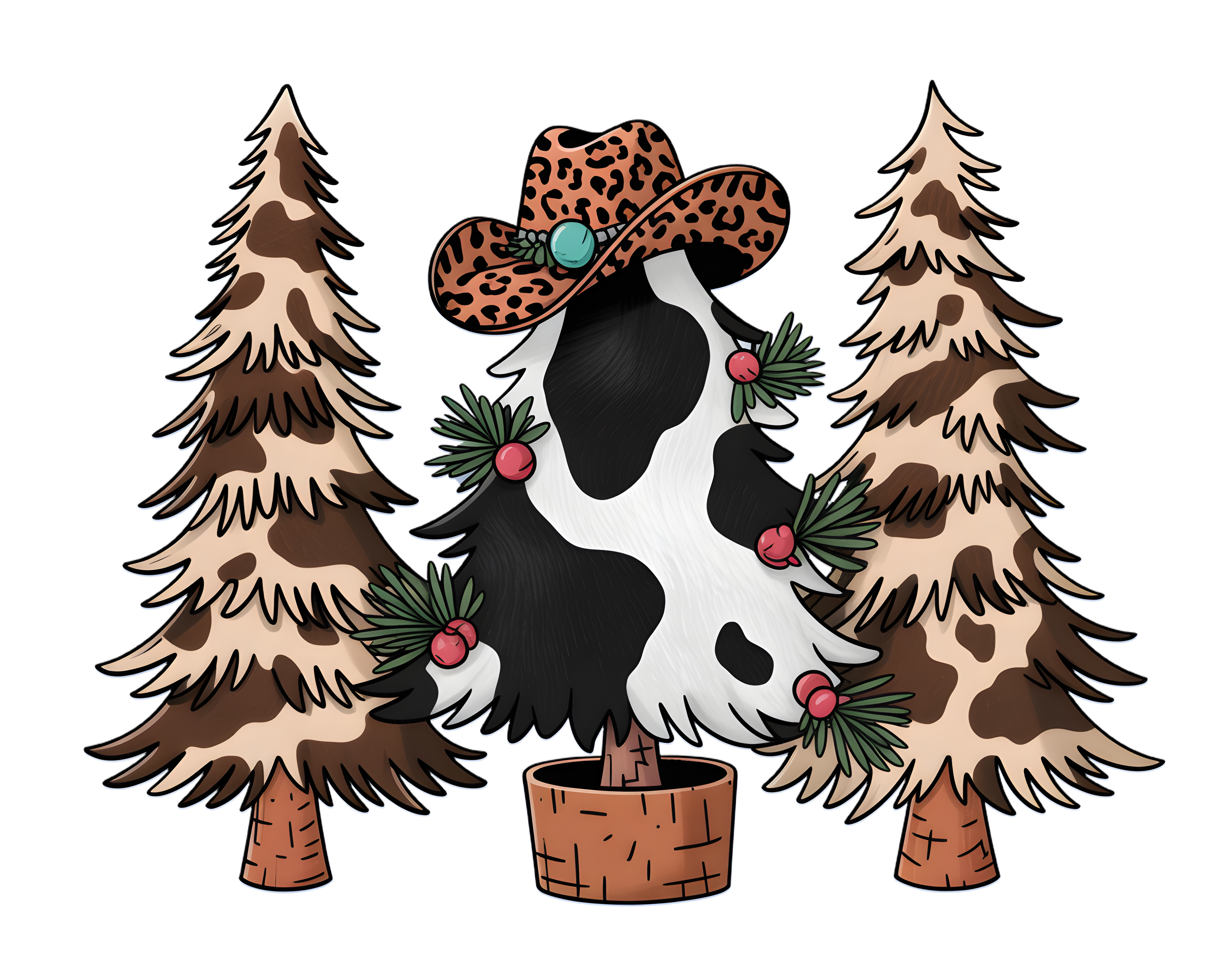 Western Christmas Decal 30