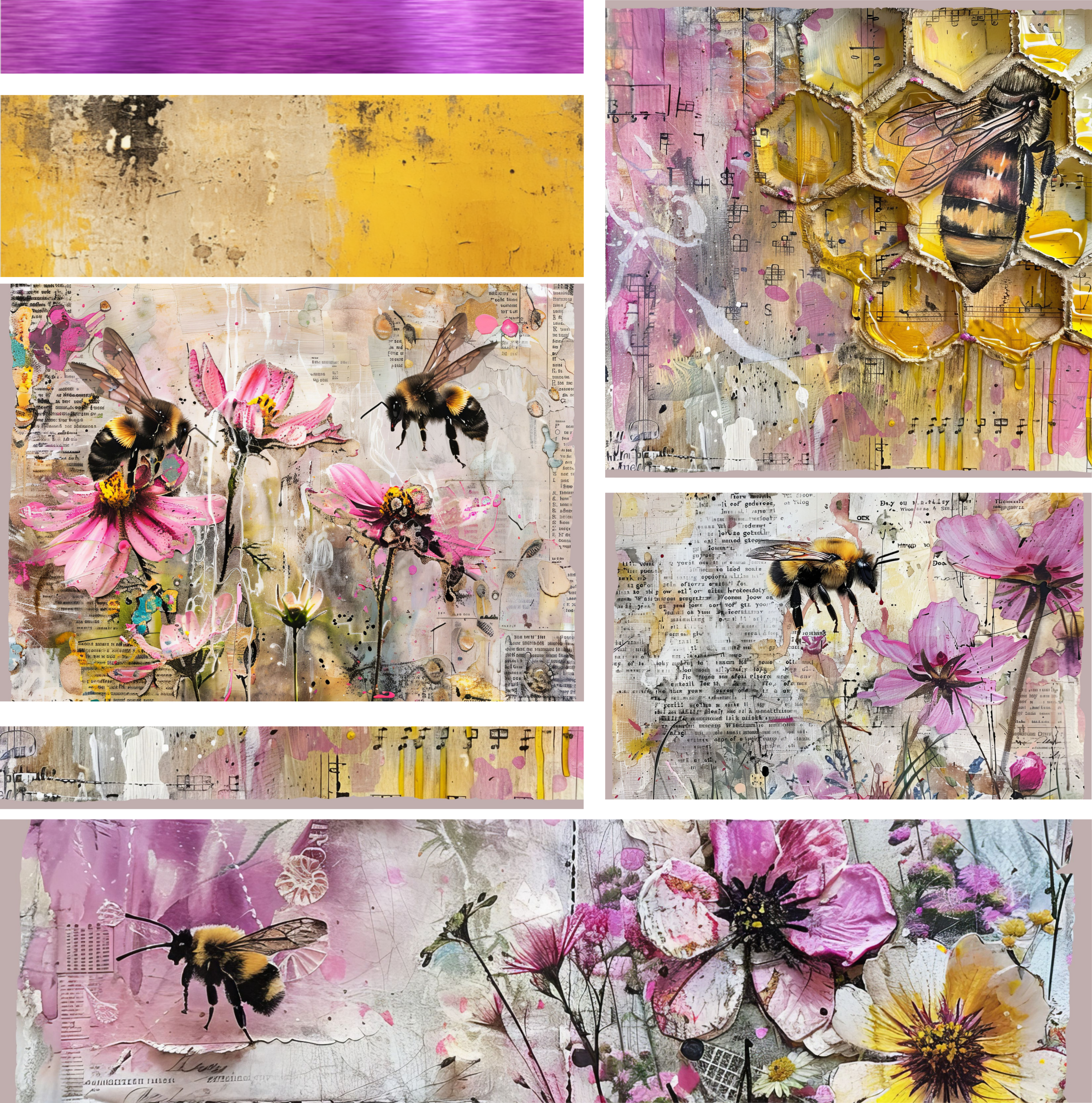 Bee Dazzling Collection- Mixed Media 1