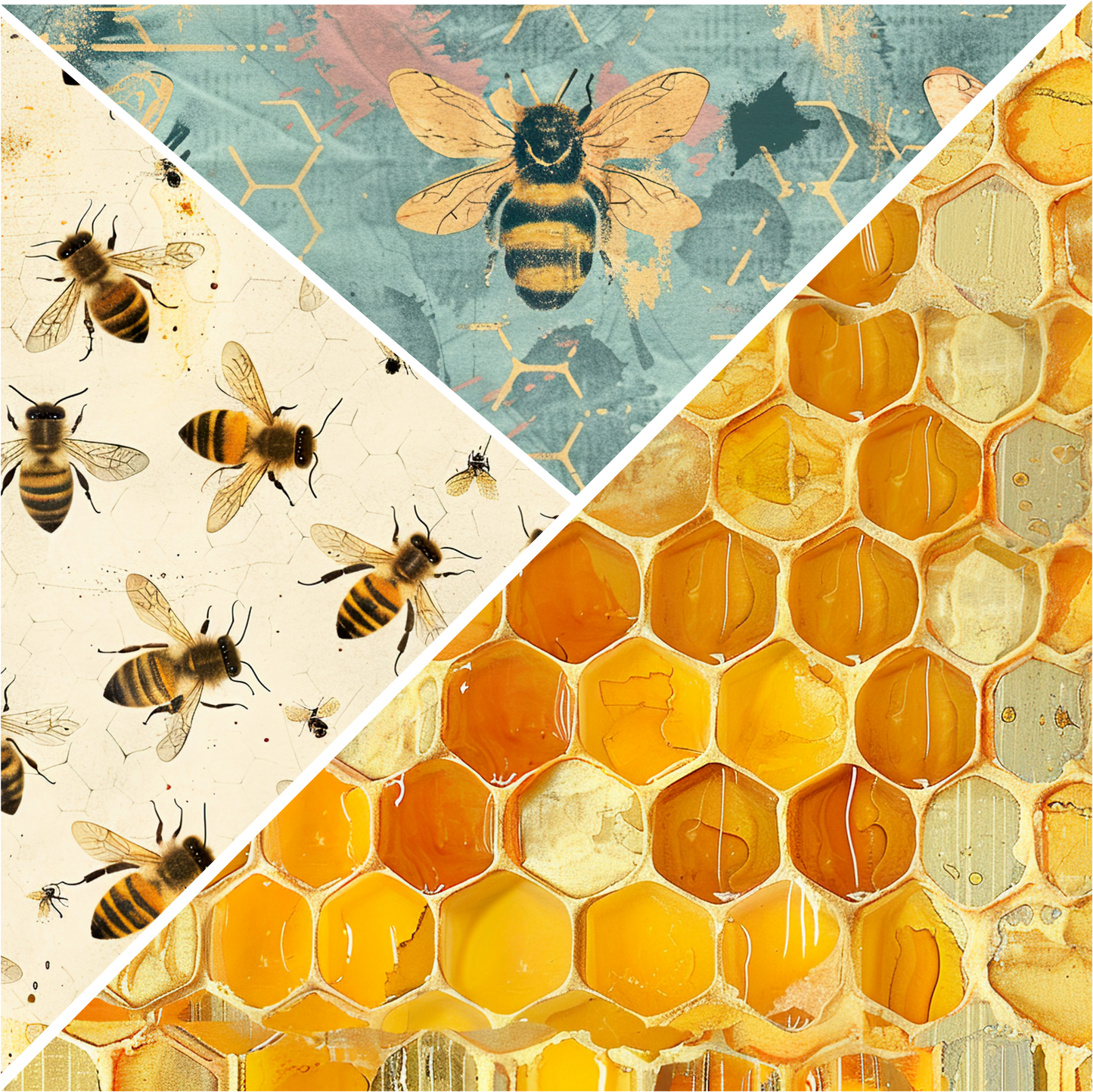 SPRING BEES MIXED MEDIA 2