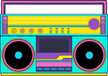 80'S Boom Box Decal