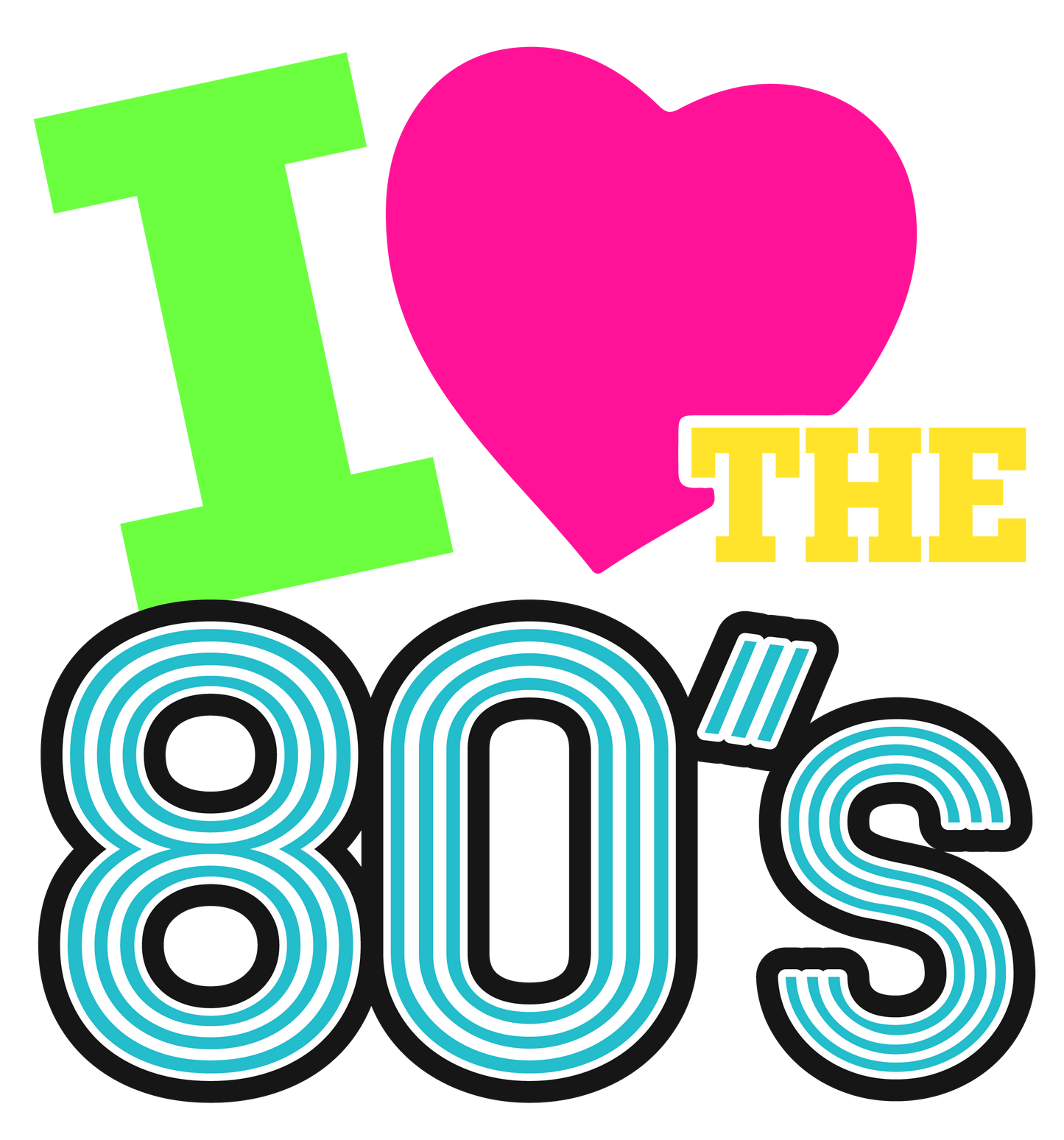 I Love the 80's Decal