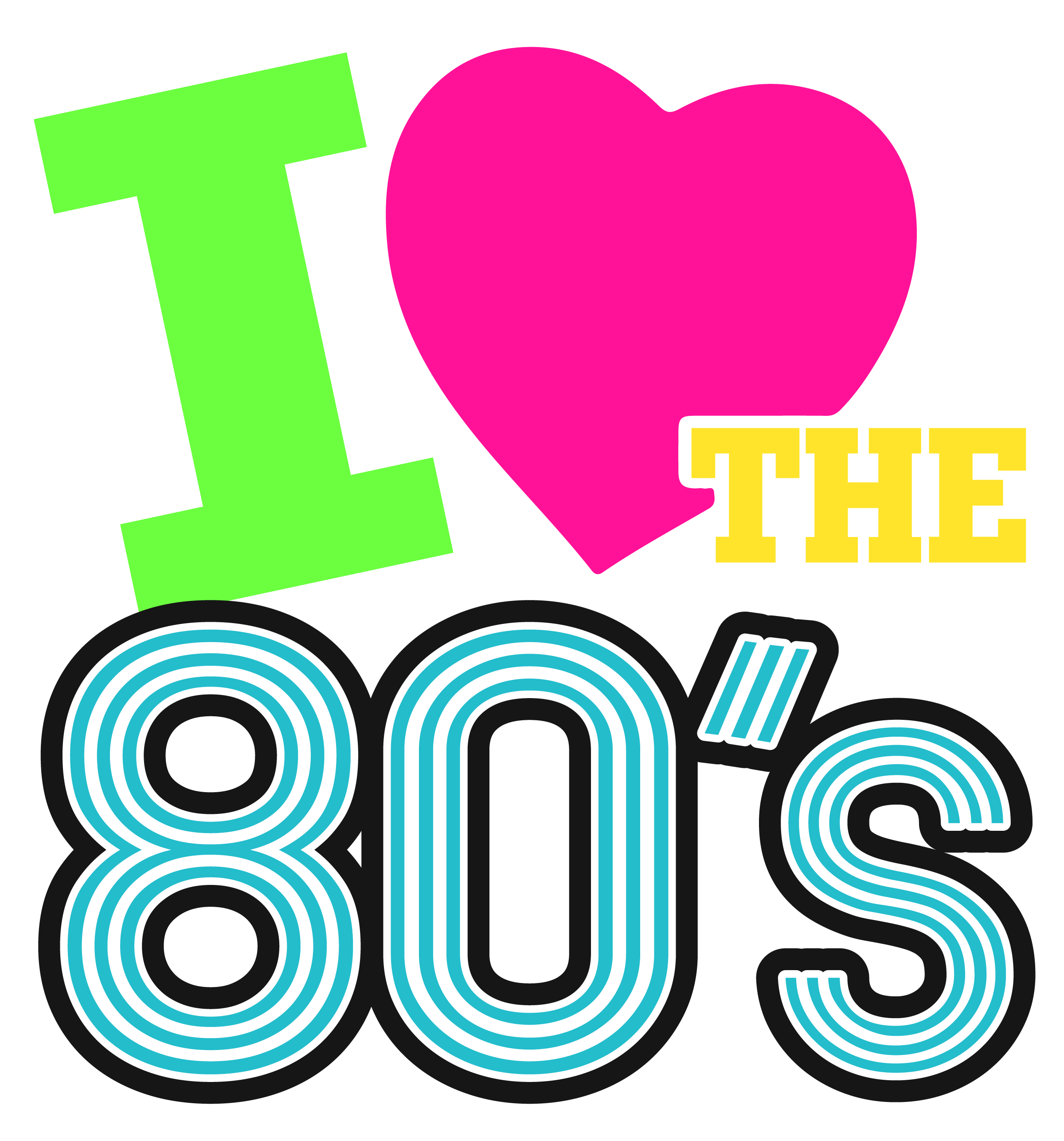 I Love the 80's Decal