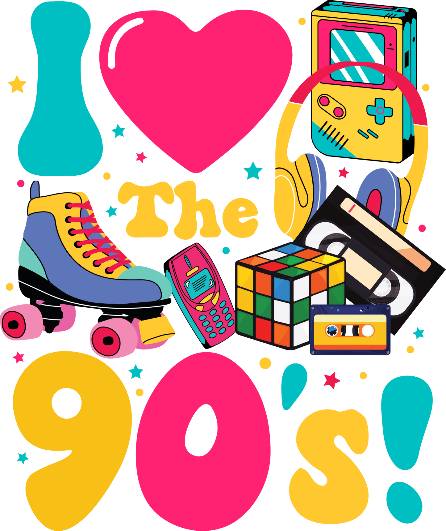 I Love the 90's Decal 2