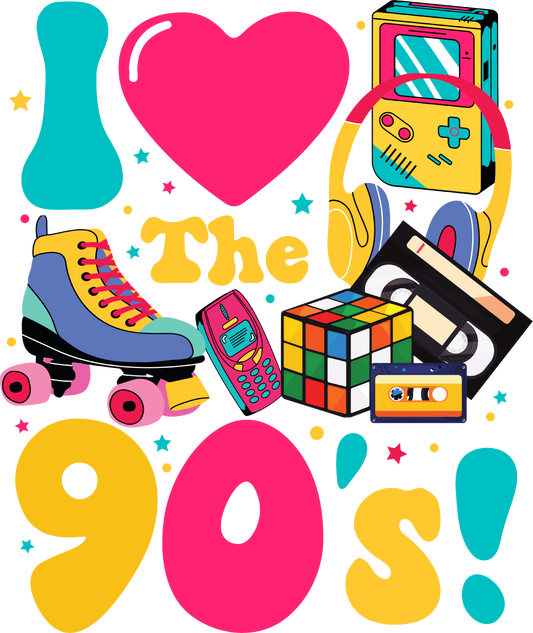 I Love the 90's Decal 2