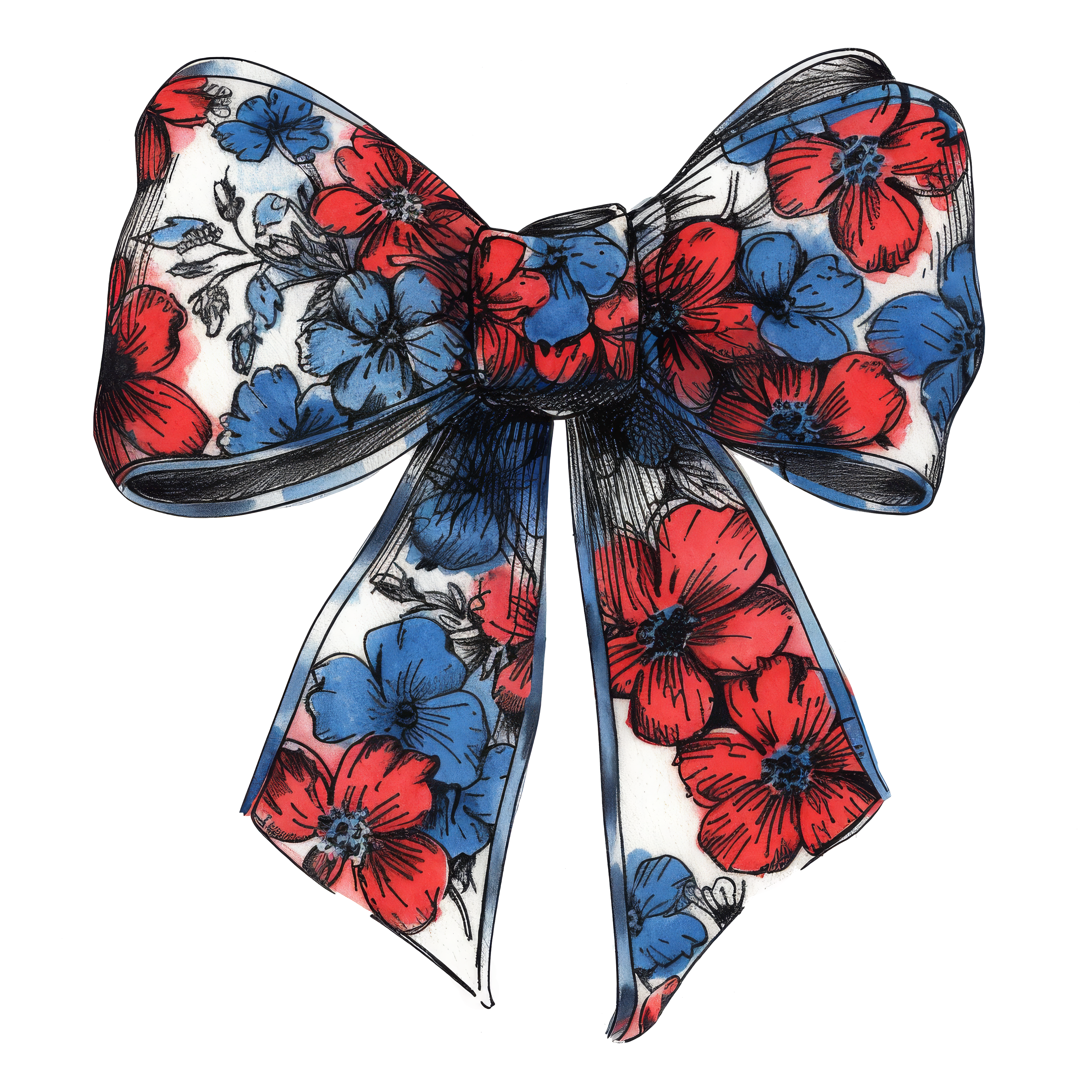 Patriotic Flower Bow